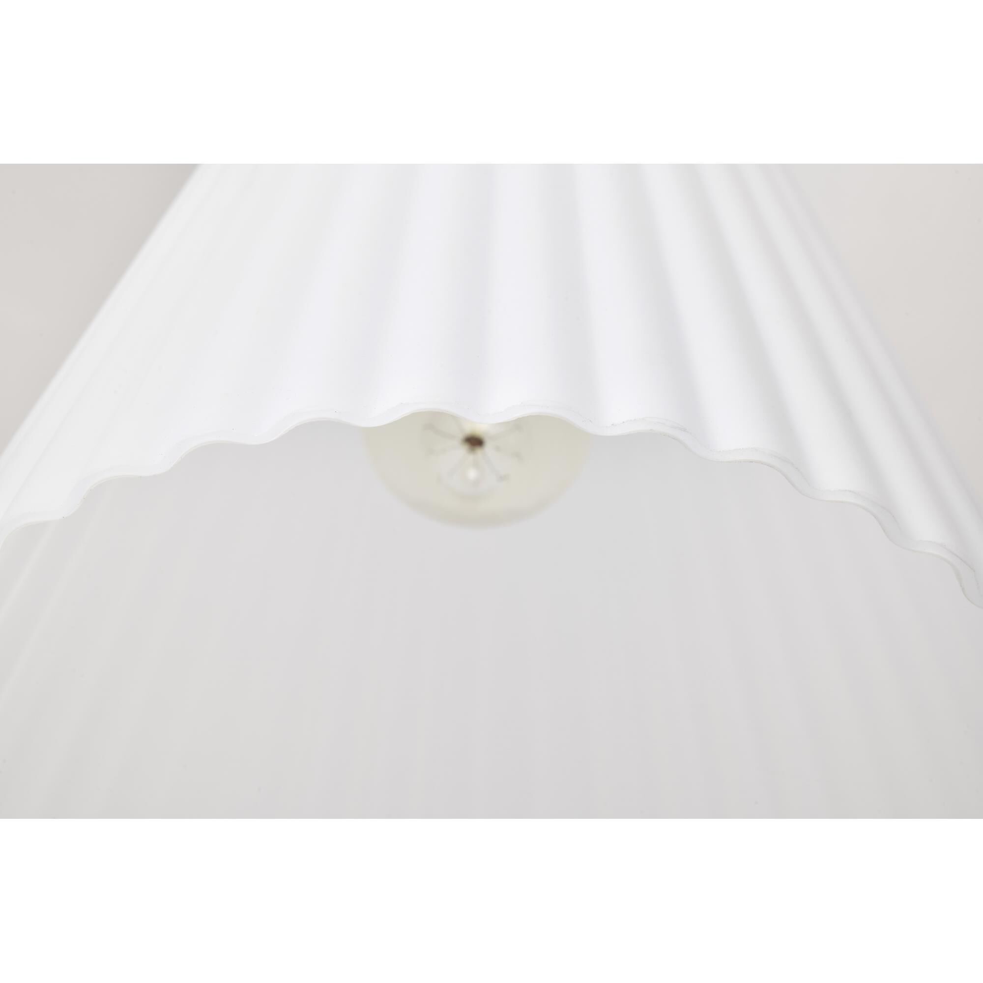 Shown in Burnished Brass finish and Ribbed White glass