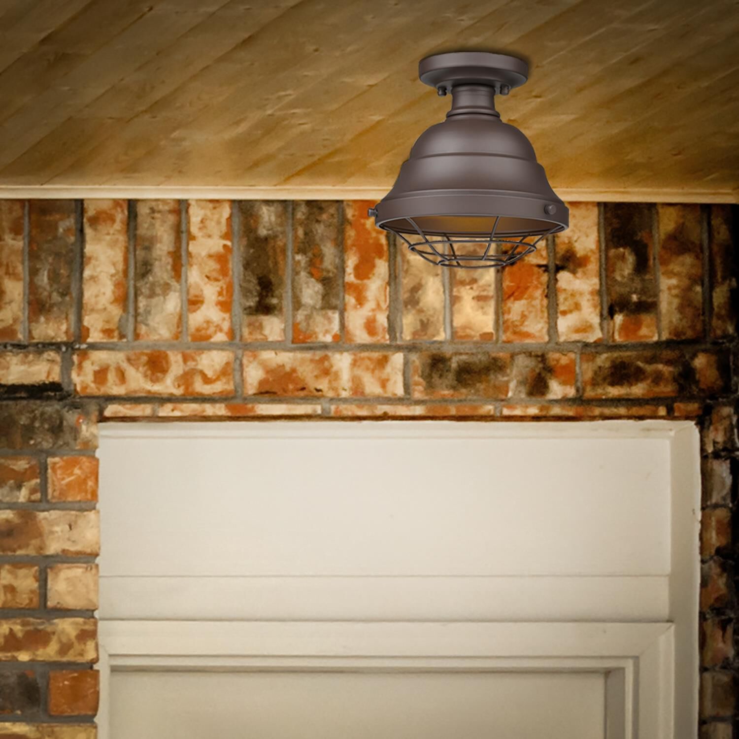 Shown in Textured Bronze finish and Textured Bronze shade