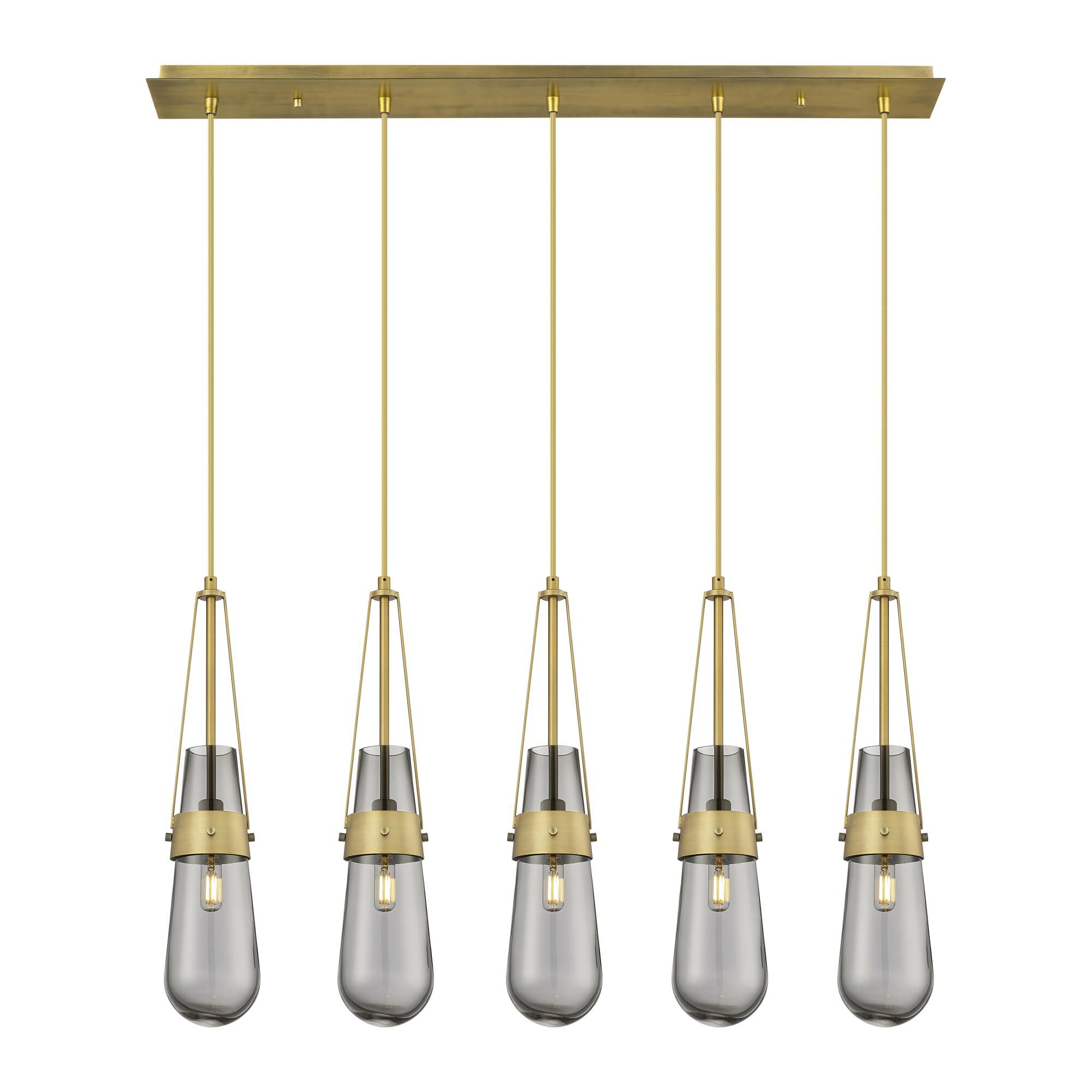 Bruno Marashlian Milan 36 Inch 5 Light Linear Suspension Light by Innovations Lighting