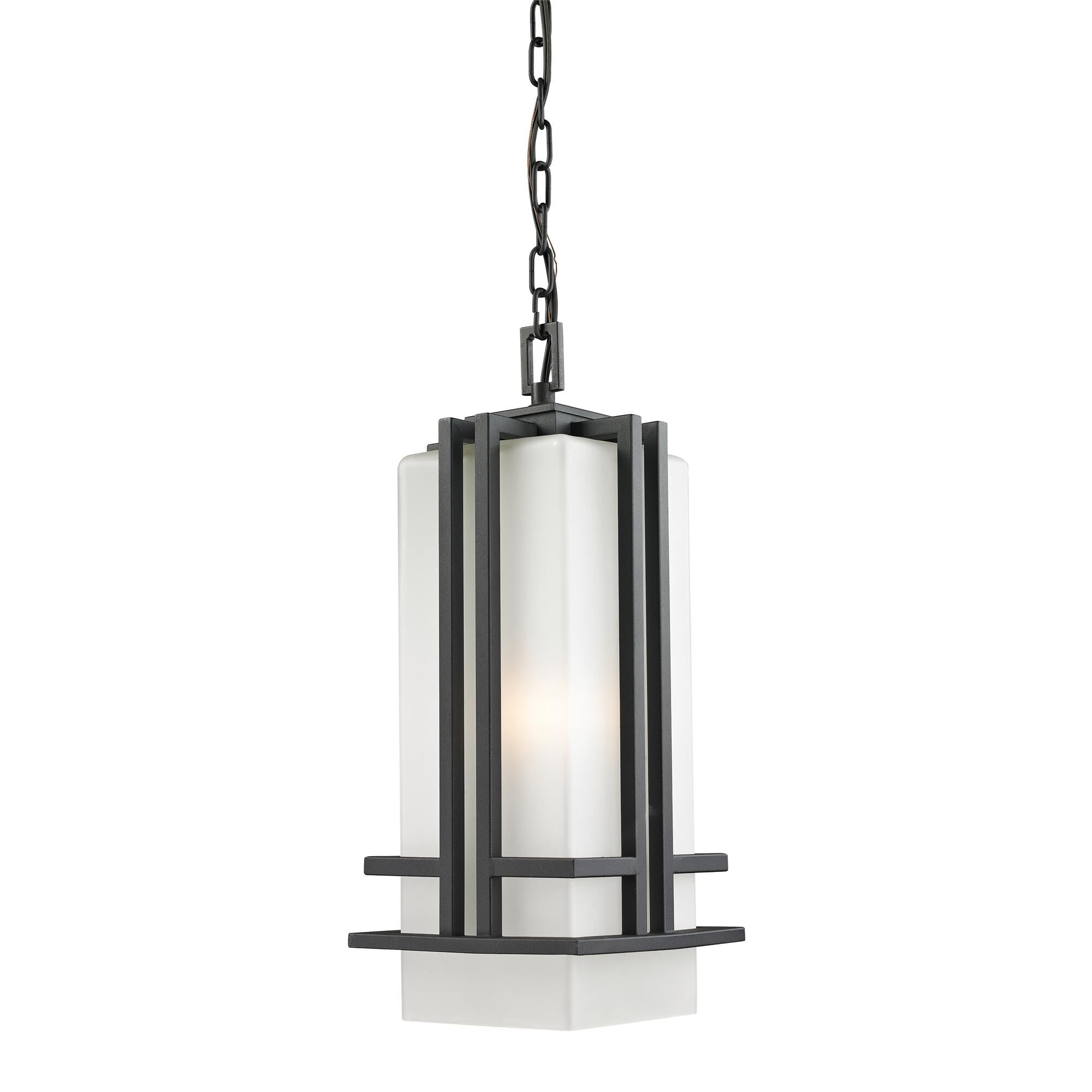 Shown in Black finish and Glass shade