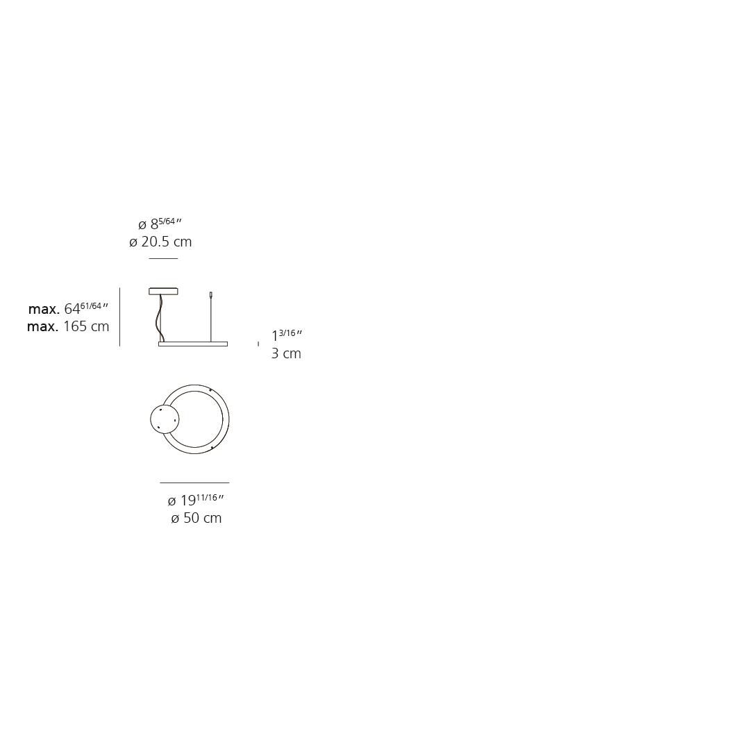 Artemide Bjarke Ingels Group Ripple 19 Inch LED Mini Chandelier