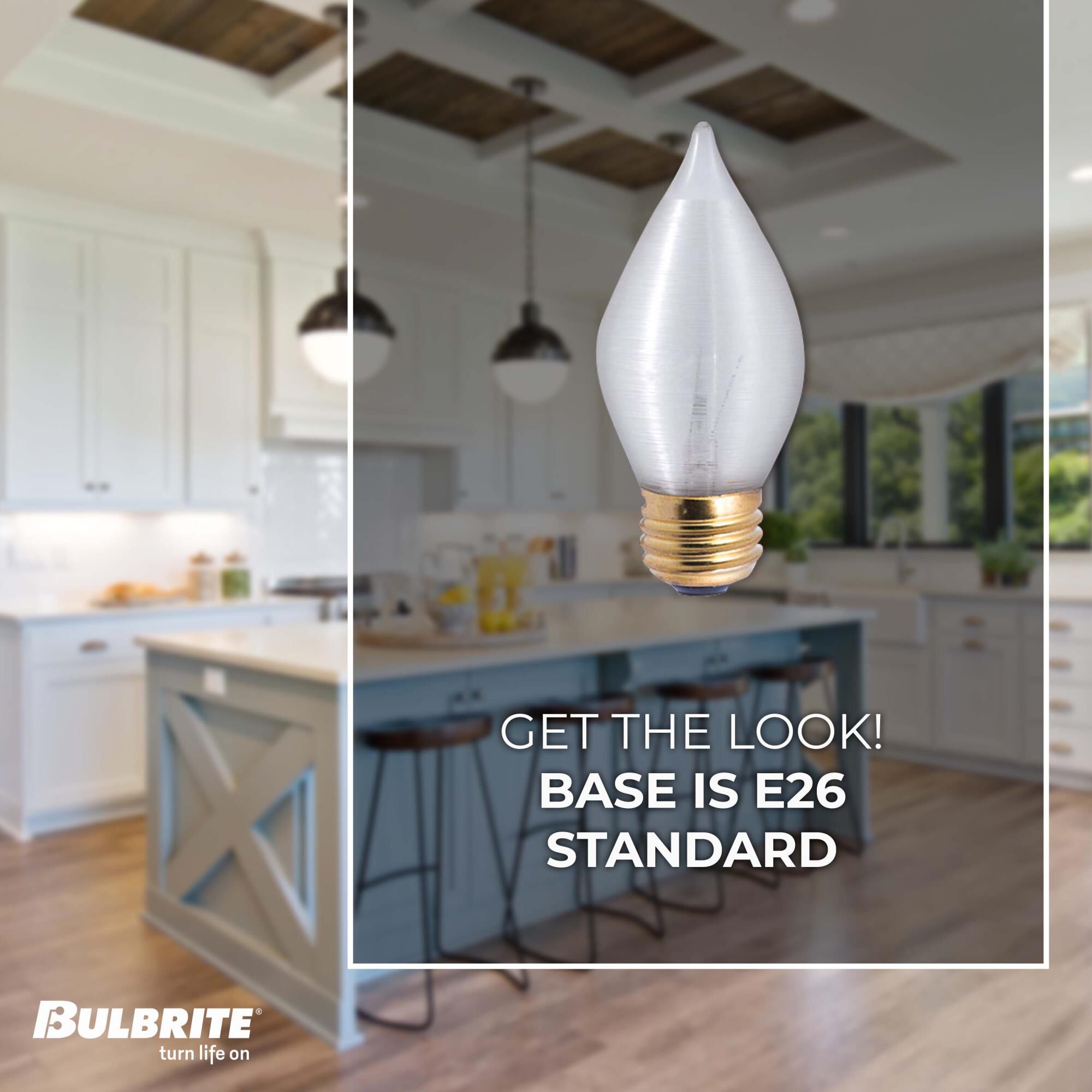 40 Watt 0K C15 Incandescent Light Bulb,