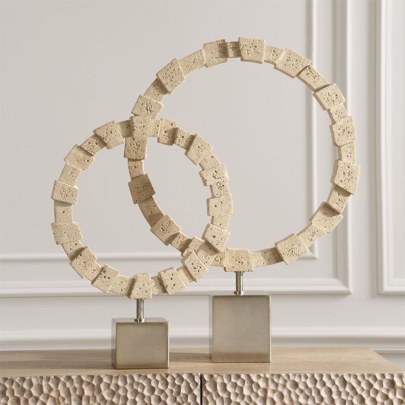 Ivory Fusion Figurine Set of 2 by Uttermost