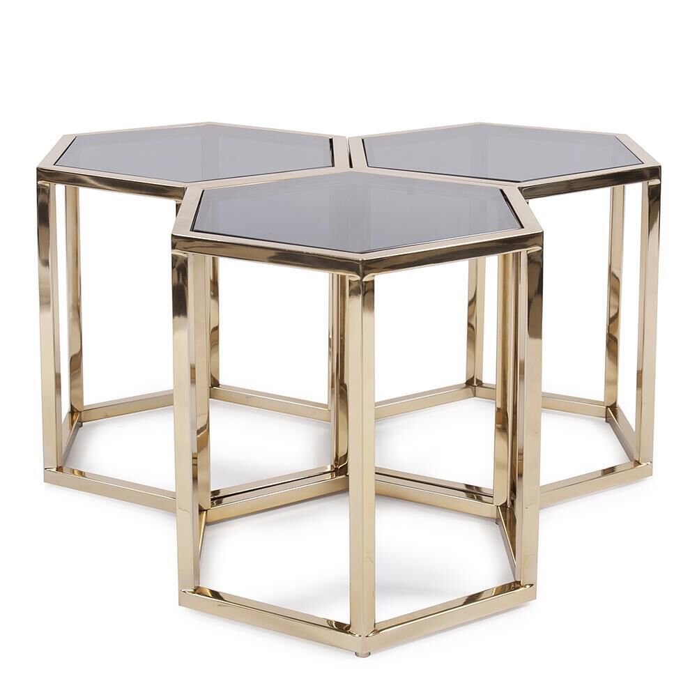 Hexagonal Accent Table by Howard Elliott Collection