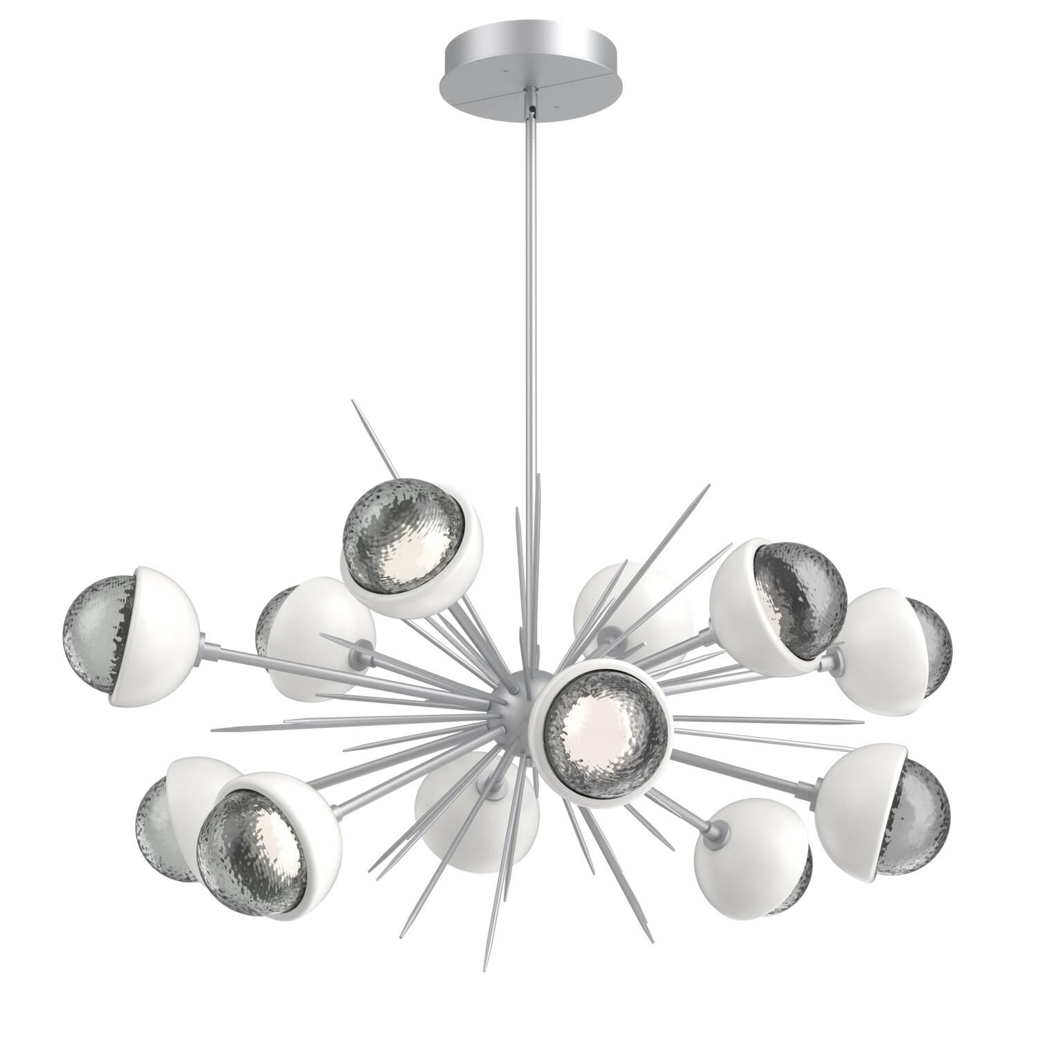 Shown in Classic Silver finish and Smoke glass and Salt White accent