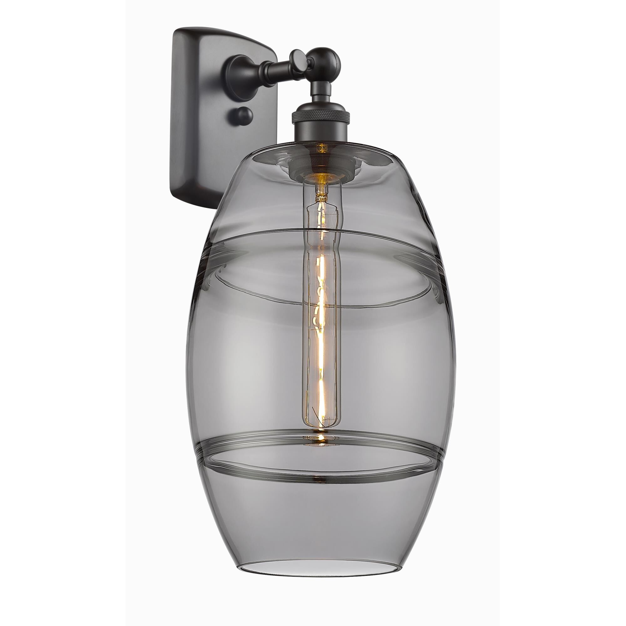 Shown in Oil Rubbed Bronze finish and Light Smoke glass