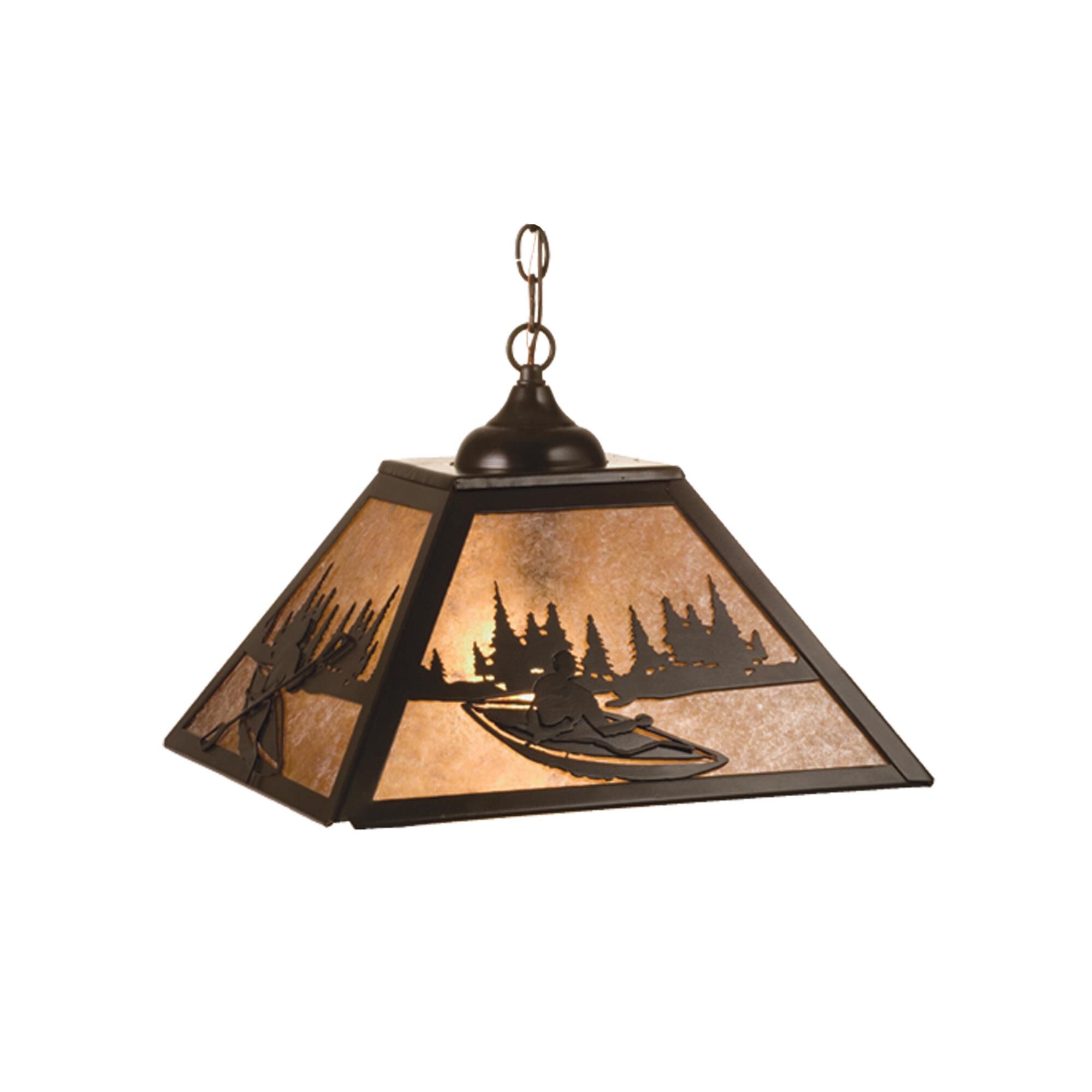 Kayak On Lake 23 Inch Large Pendant by Meyda Lighting