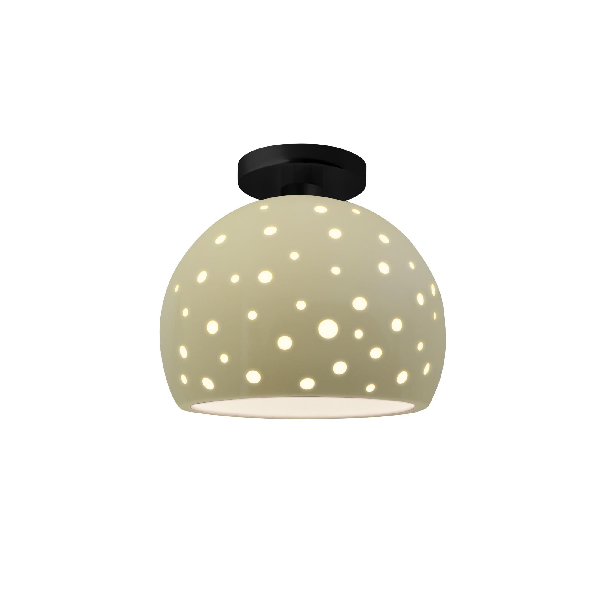 Perforated Globe 10 Inch Semi Flush Mount by Justice Design Group