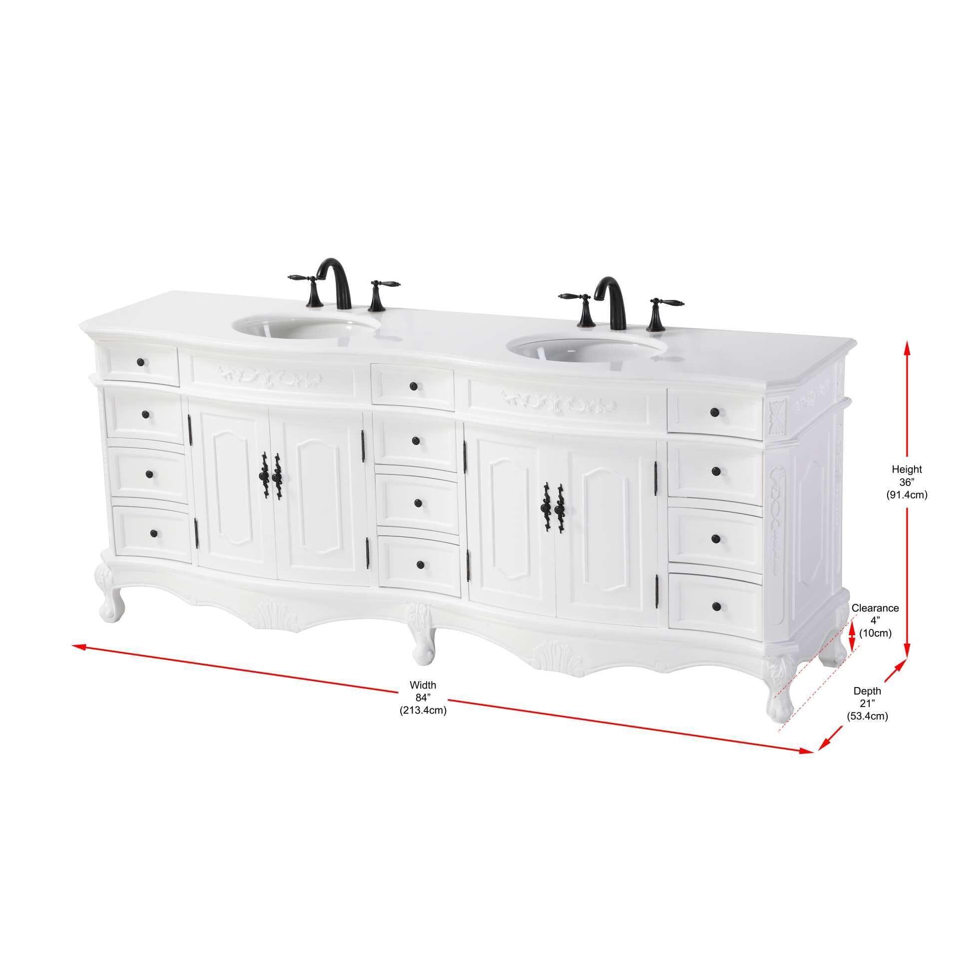 Shown in Antique White finish