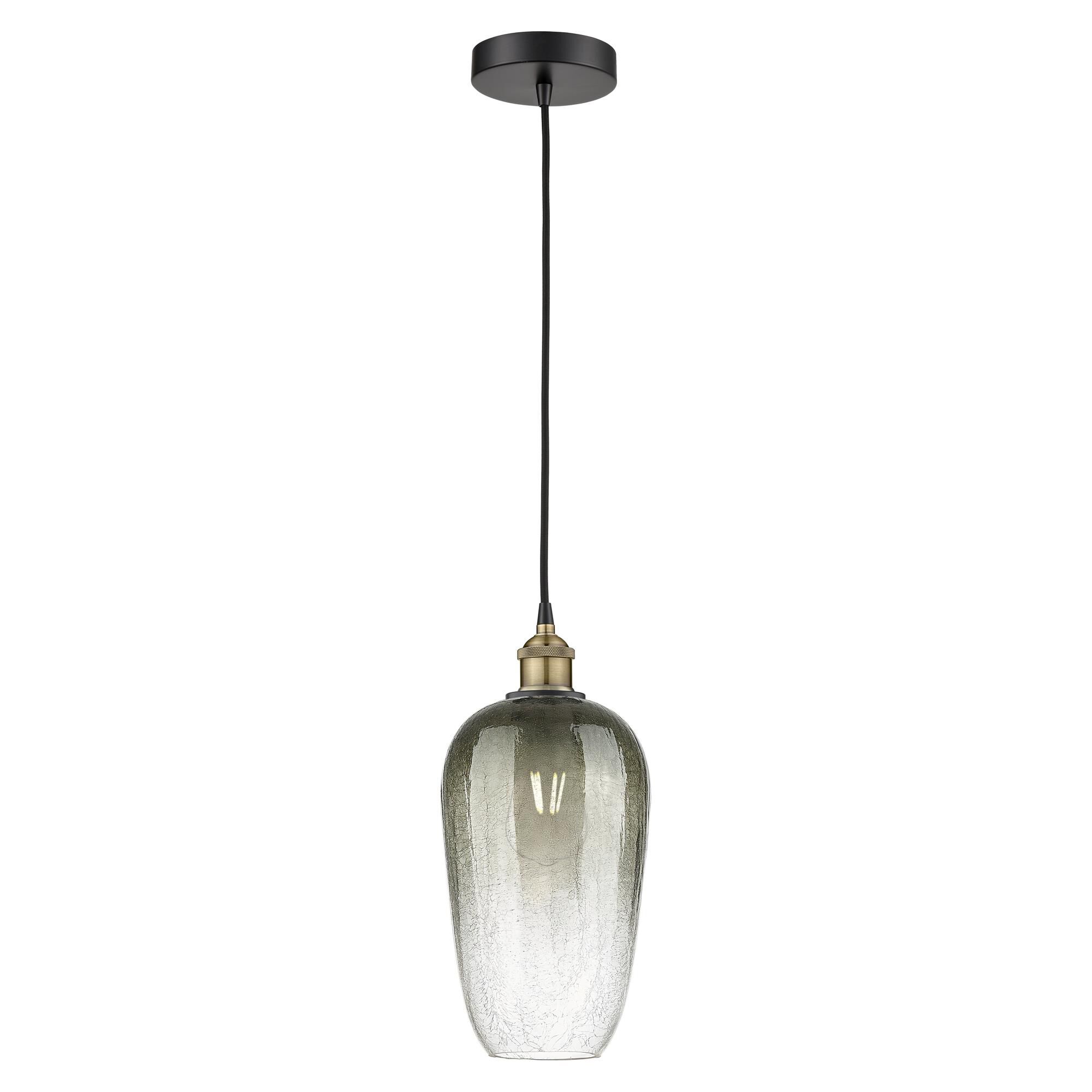 Shown in Black Antique Brass finish and Slate glass