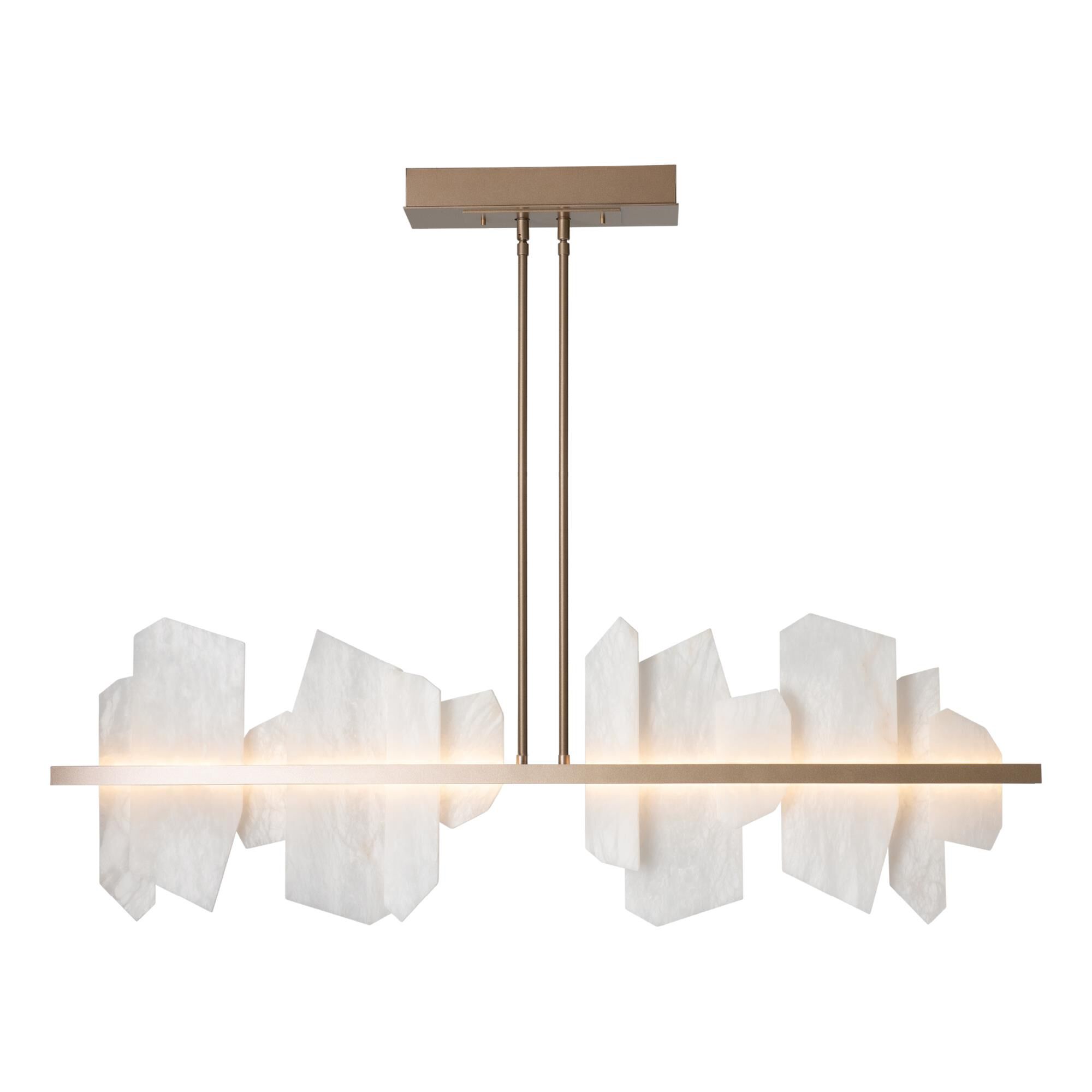 Shown in Soft Gold finish and Alabaster accent