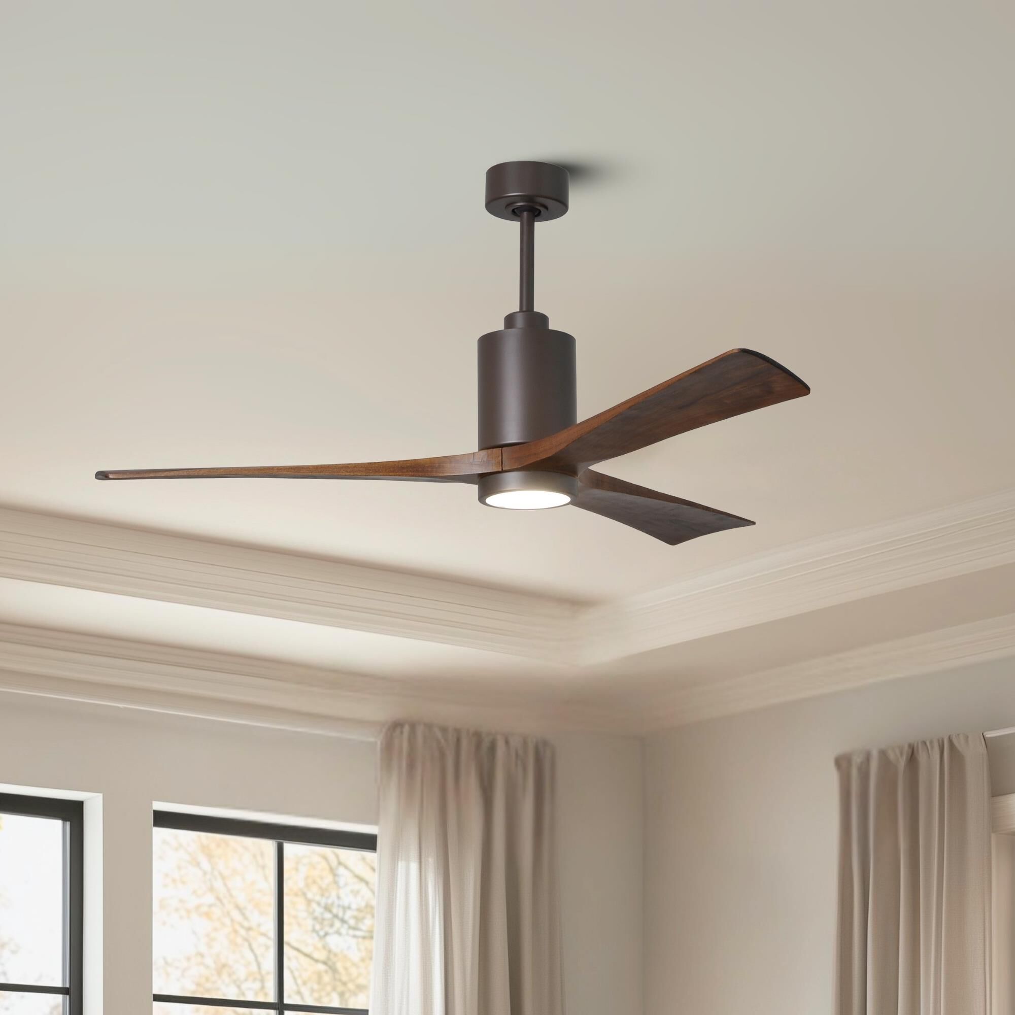 Patricia 60 Inch Ceiling Fan with Light Kit by Matthews Fan Company
