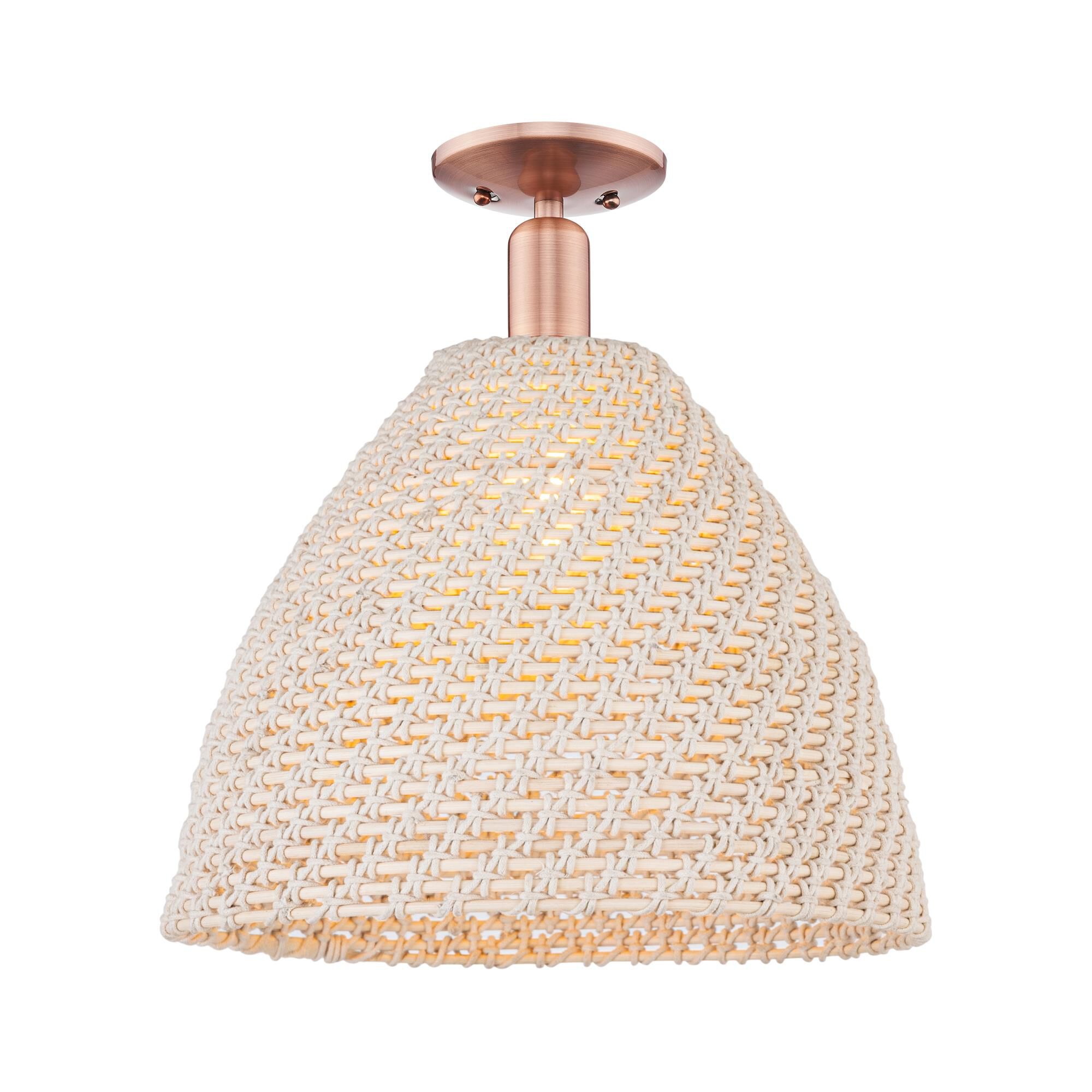 Bruno Marashlian Natural Ballston Dome 16 Inch Semi Flush Mount by Innovations Lighting