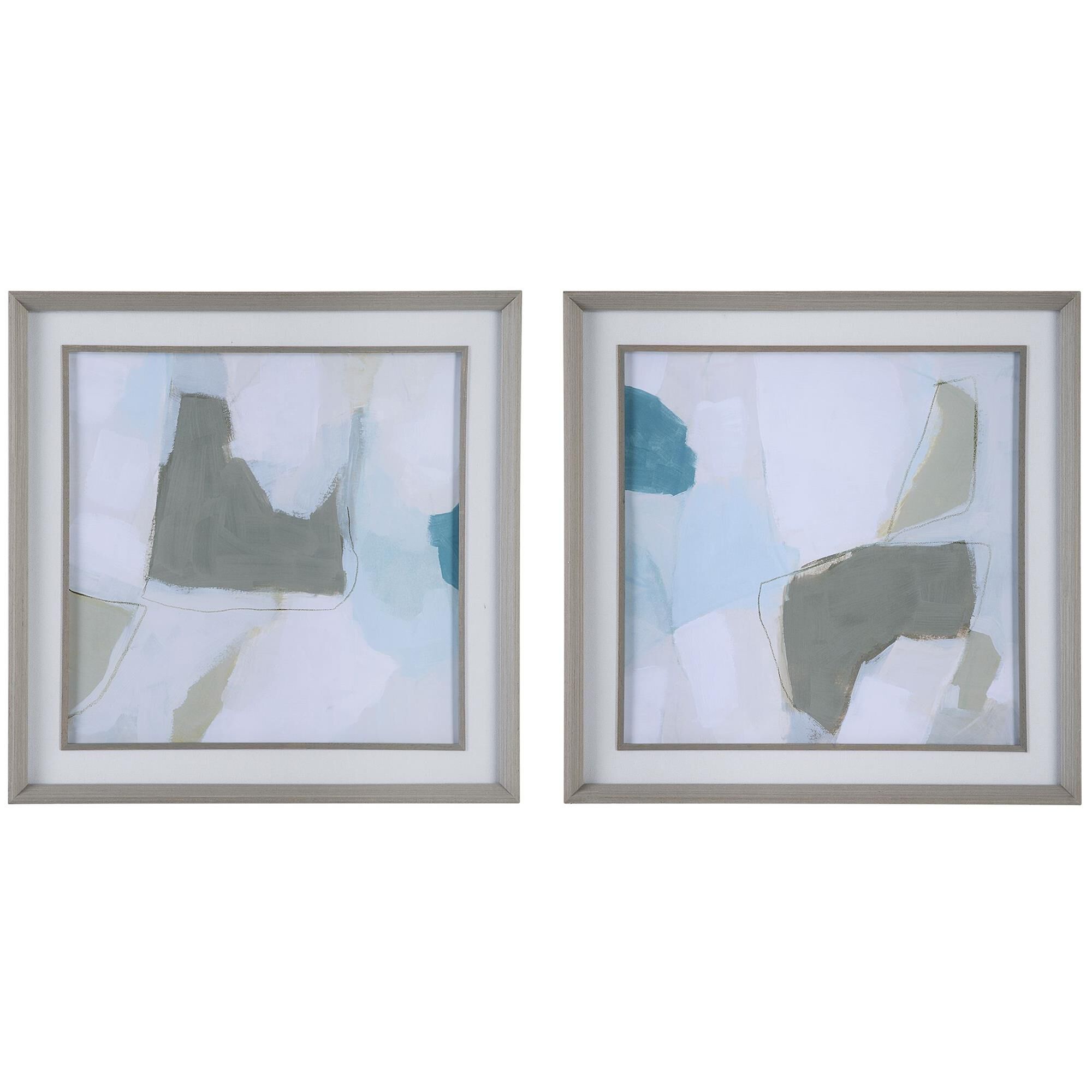 Shown in Light Gray Wood Frame With Matching Fillet And White Mat Under Glass finish