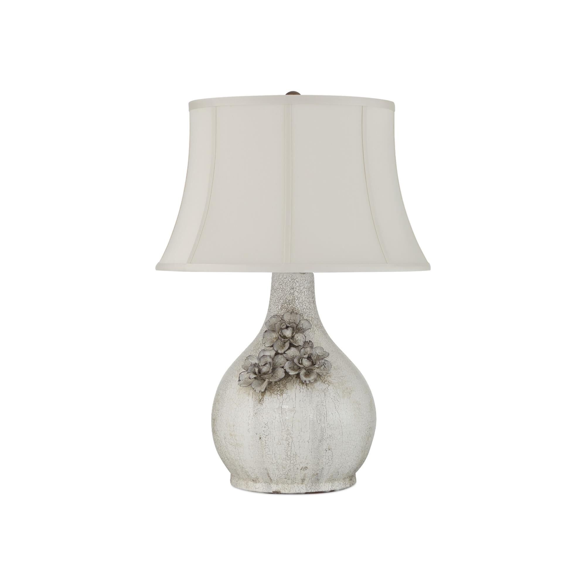 Shown in White finish and Beige Nylon shade