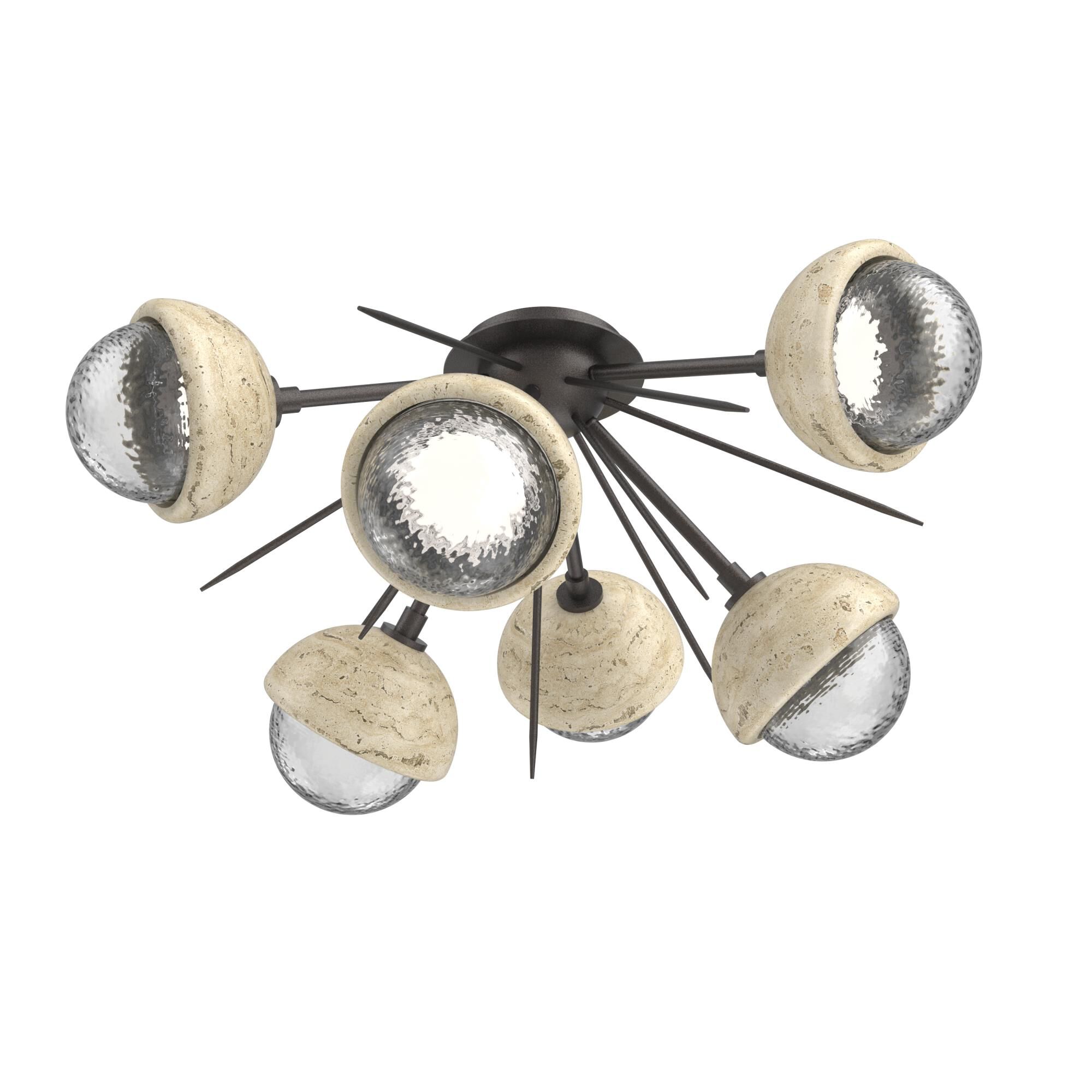 Levi Wilson Cabochon 28 Inch Semi Flush Mount by Hammerton Studio