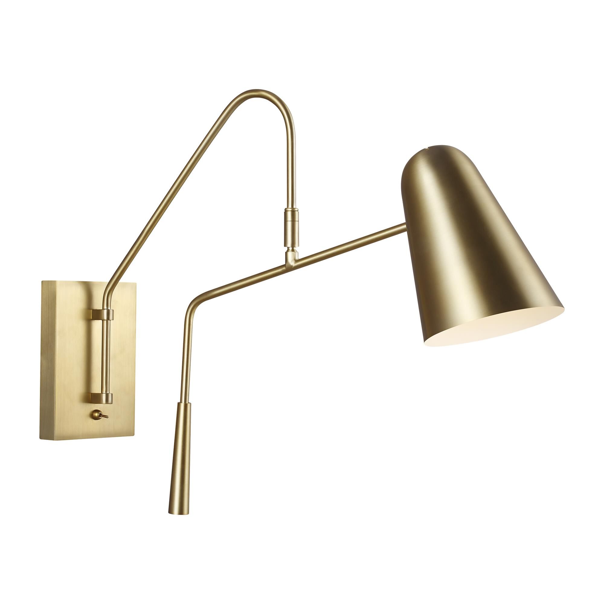 Shown in Burnished Brass - Burnished Brass finish and Burnished Brasssteel shade