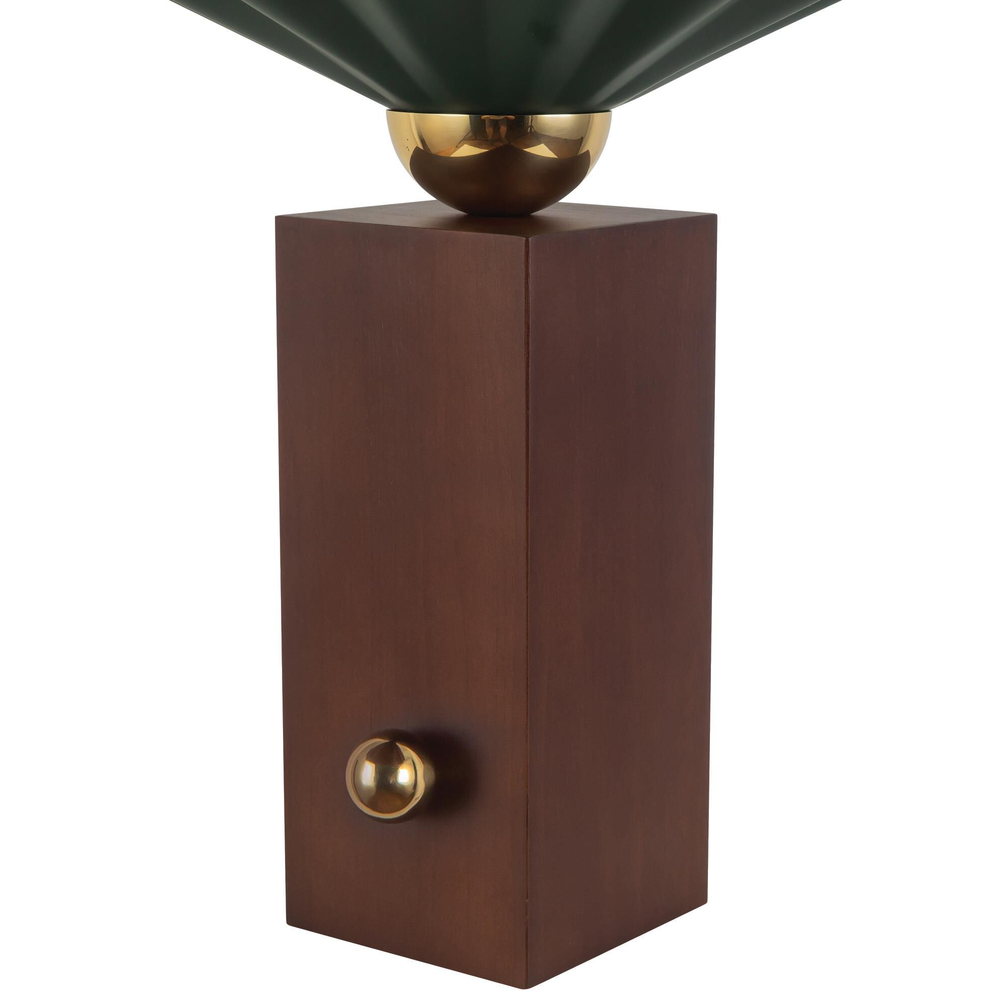 Shown in Pine Green finish and Matte Opal glass