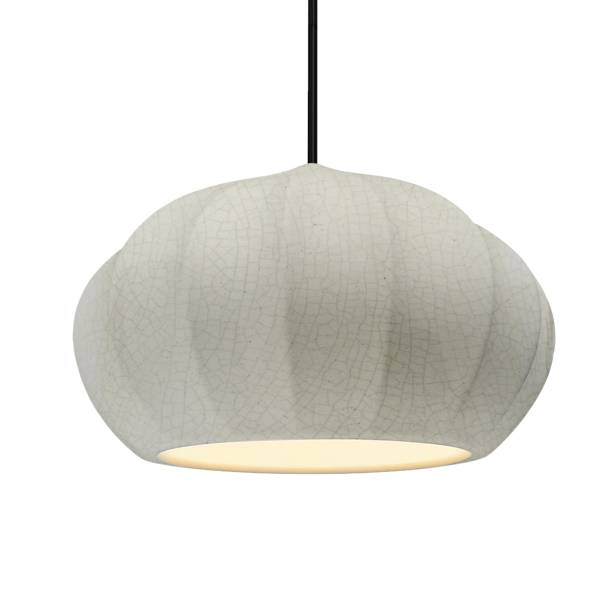 Fluted 13 Inch Large Pendant by Justice Design Group
