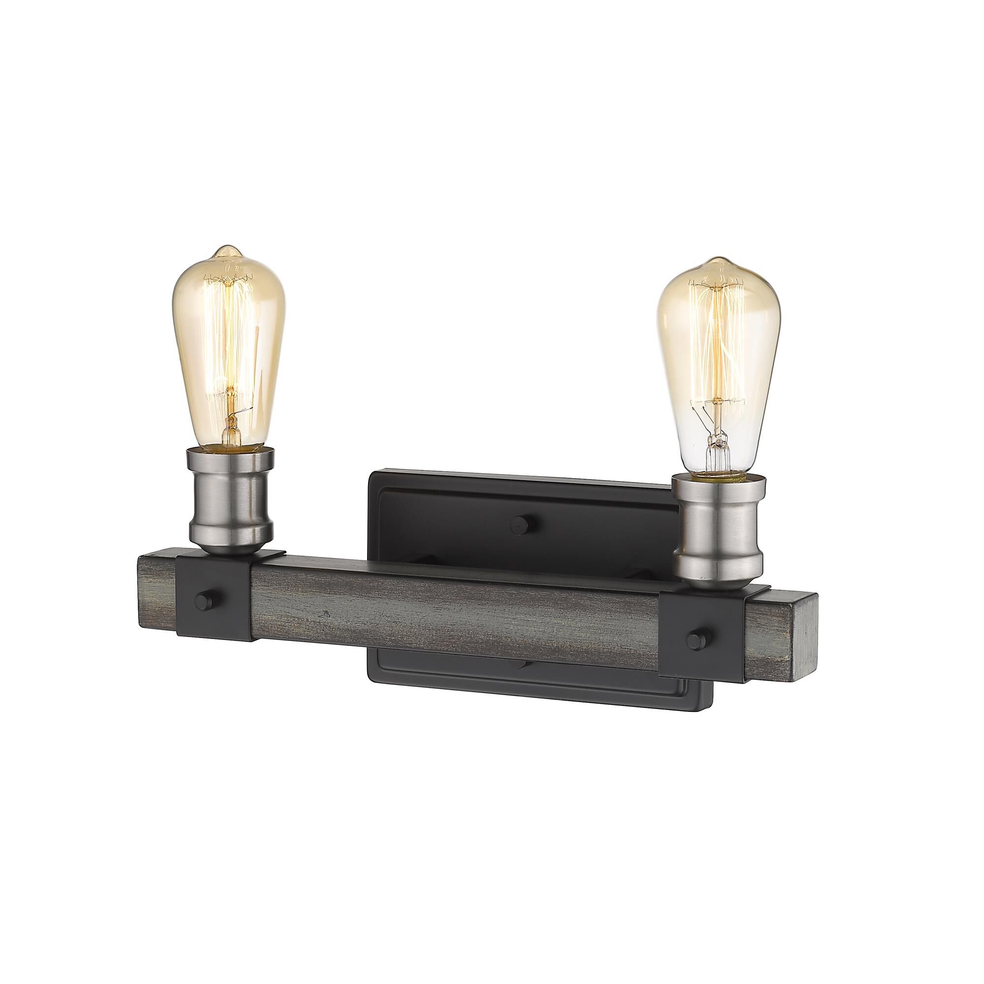 Shown in Ashen Barnboard finish and --- glass and --- shade
