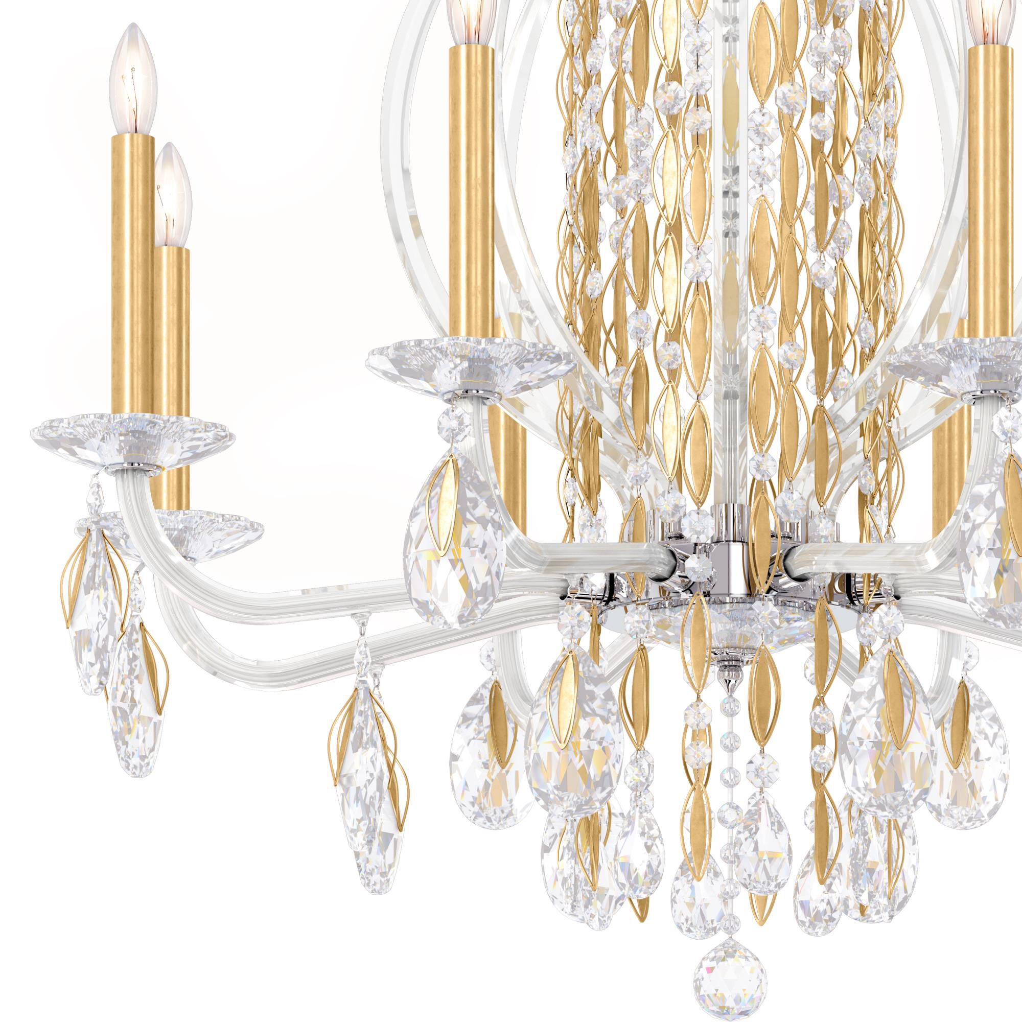 Shown in Heirloom Gold finish and Heritage crystal