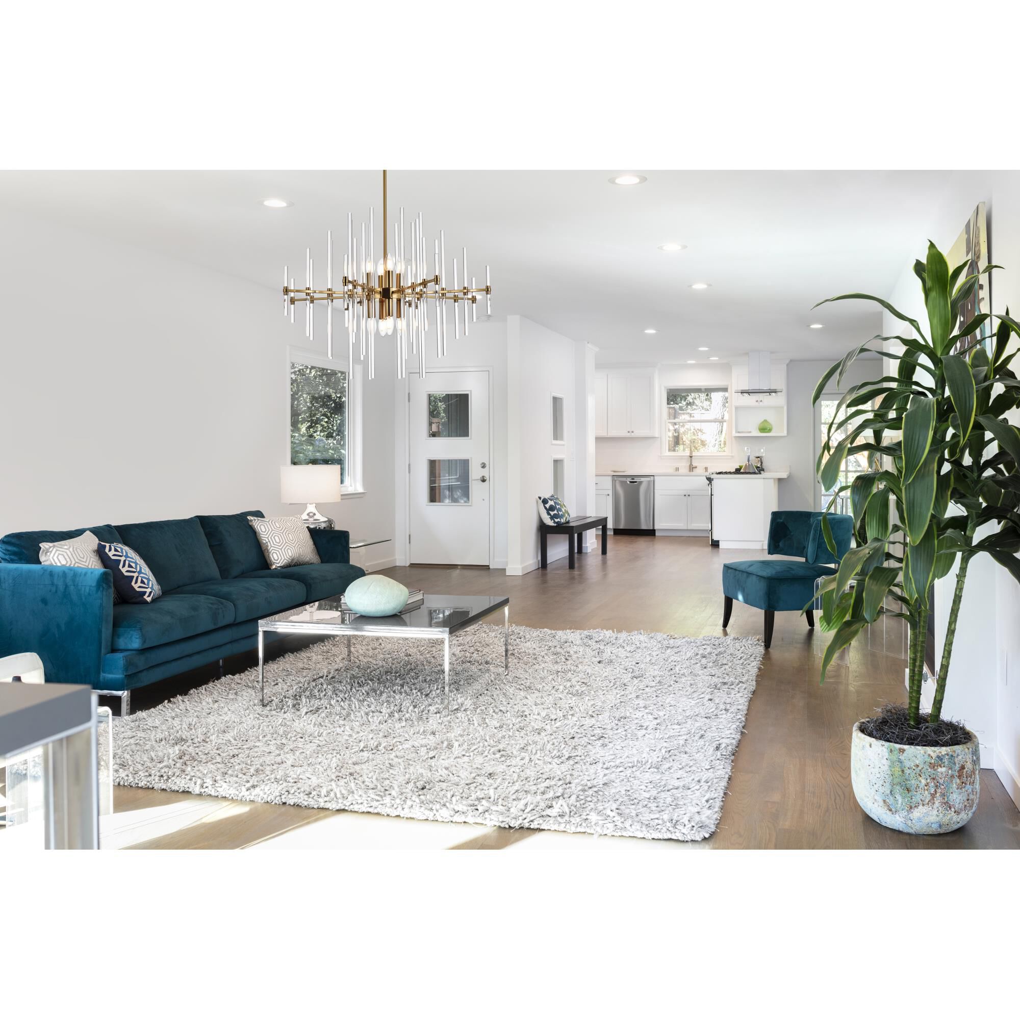 Sienna 31 Inch 8 Light Chandelier by Elegant Lighting