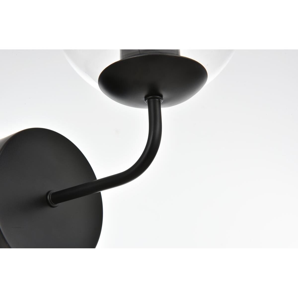 Shown in Black  finish and Clear glass