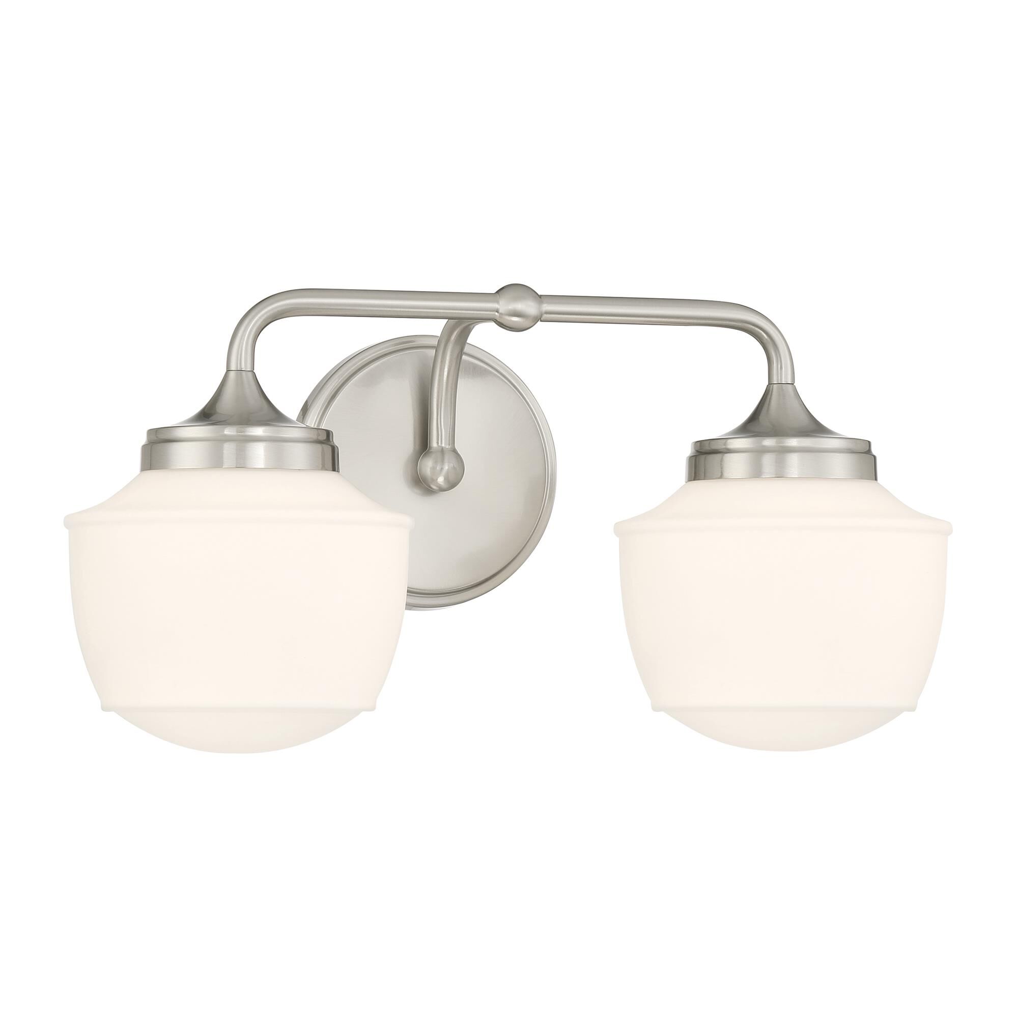 Shown in Brushed Nickel finish and Etched Opal glass and Glass shade