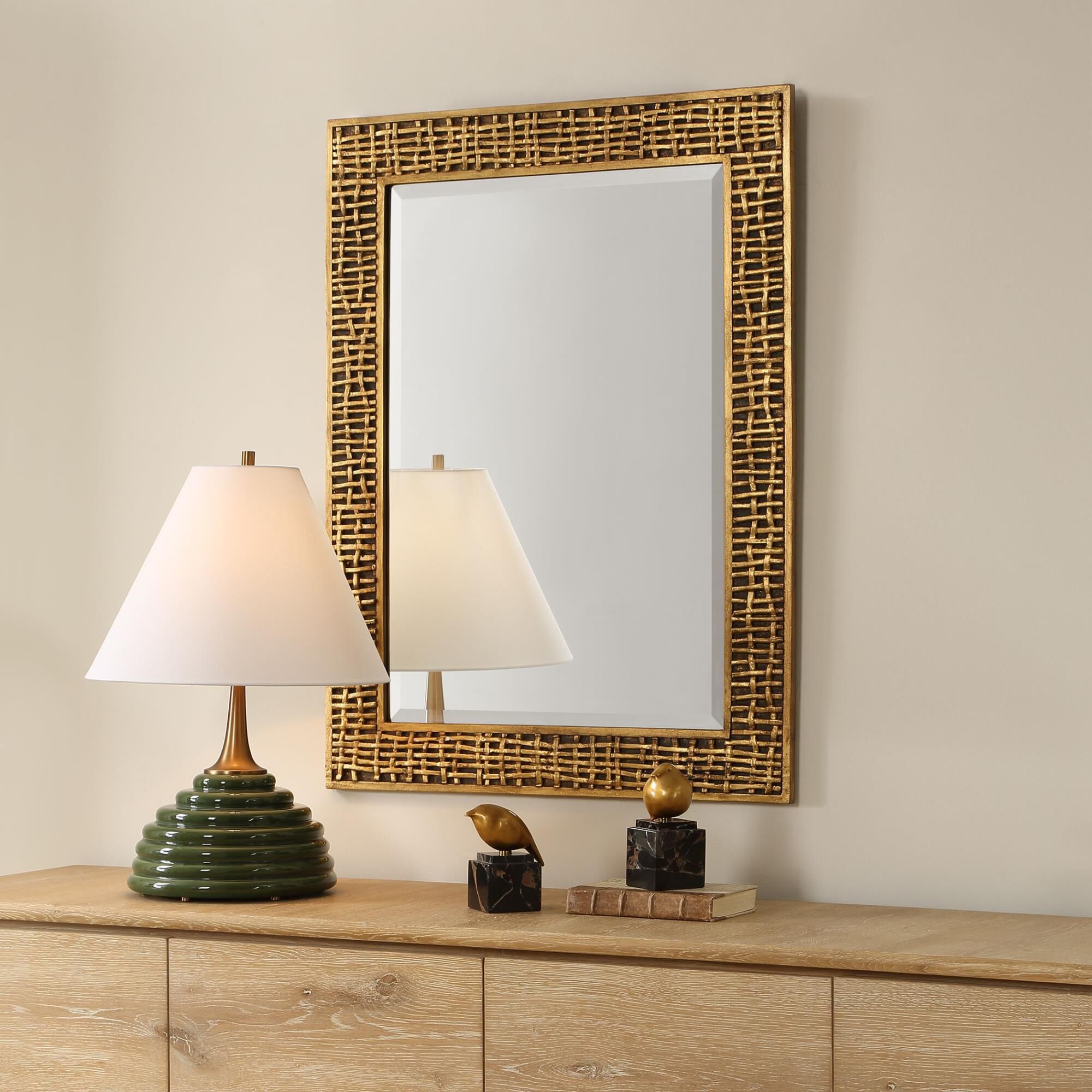John Kowalski Woven Intime 40 Inch Decorative Mirror by Uttermost