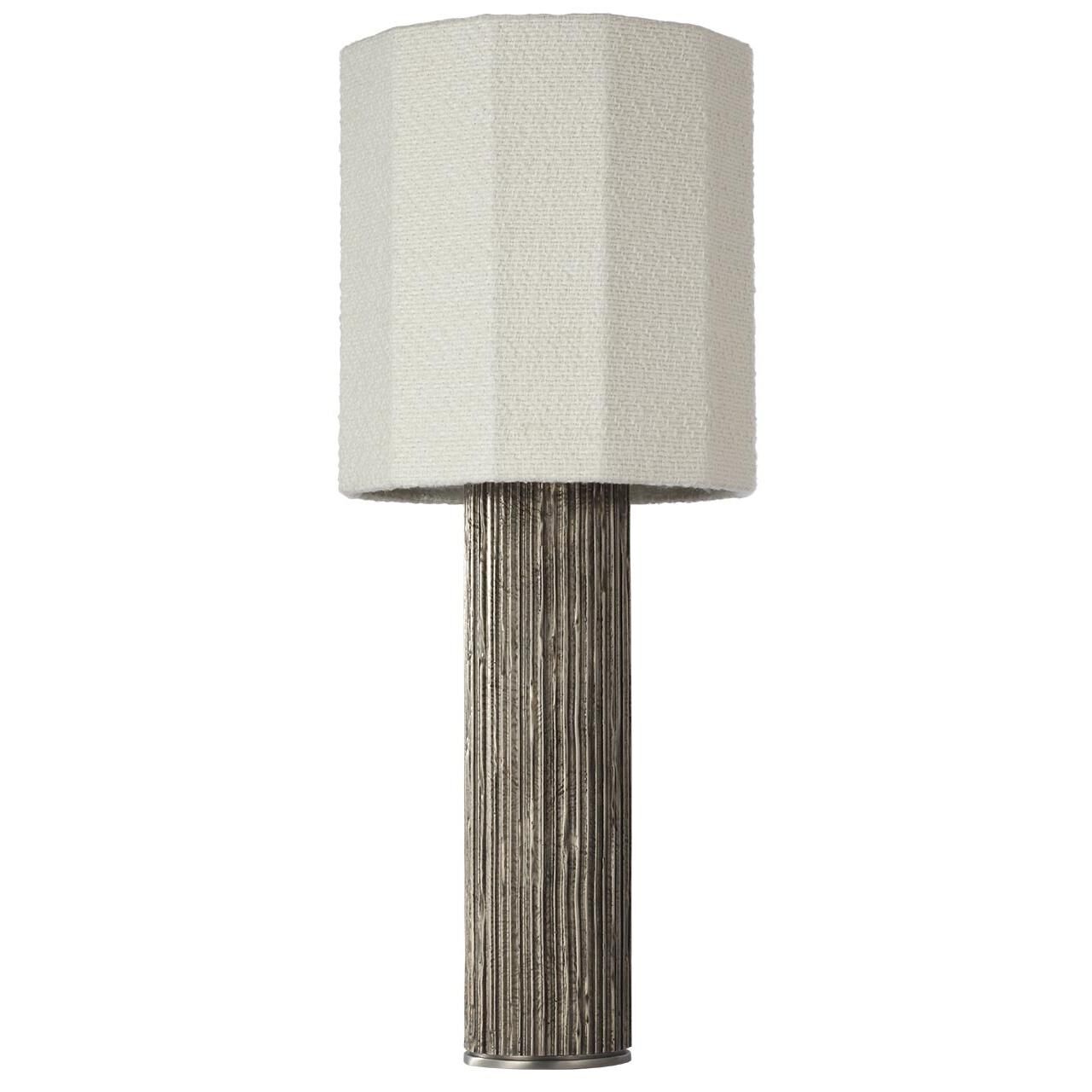 Shown in Ridged Graphite finish and Decorative Boucle shade