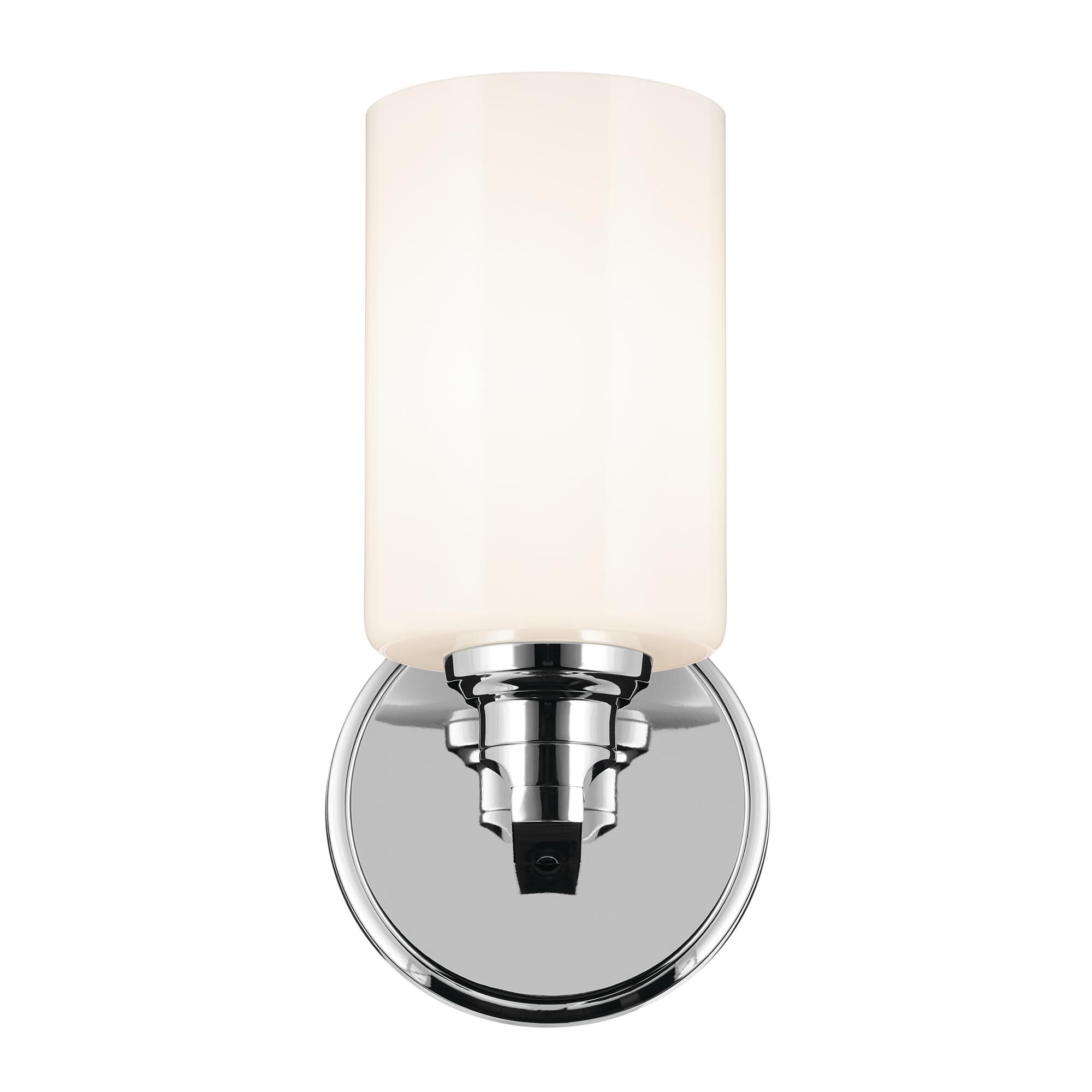 Shown in Chrome finish and Opal glass