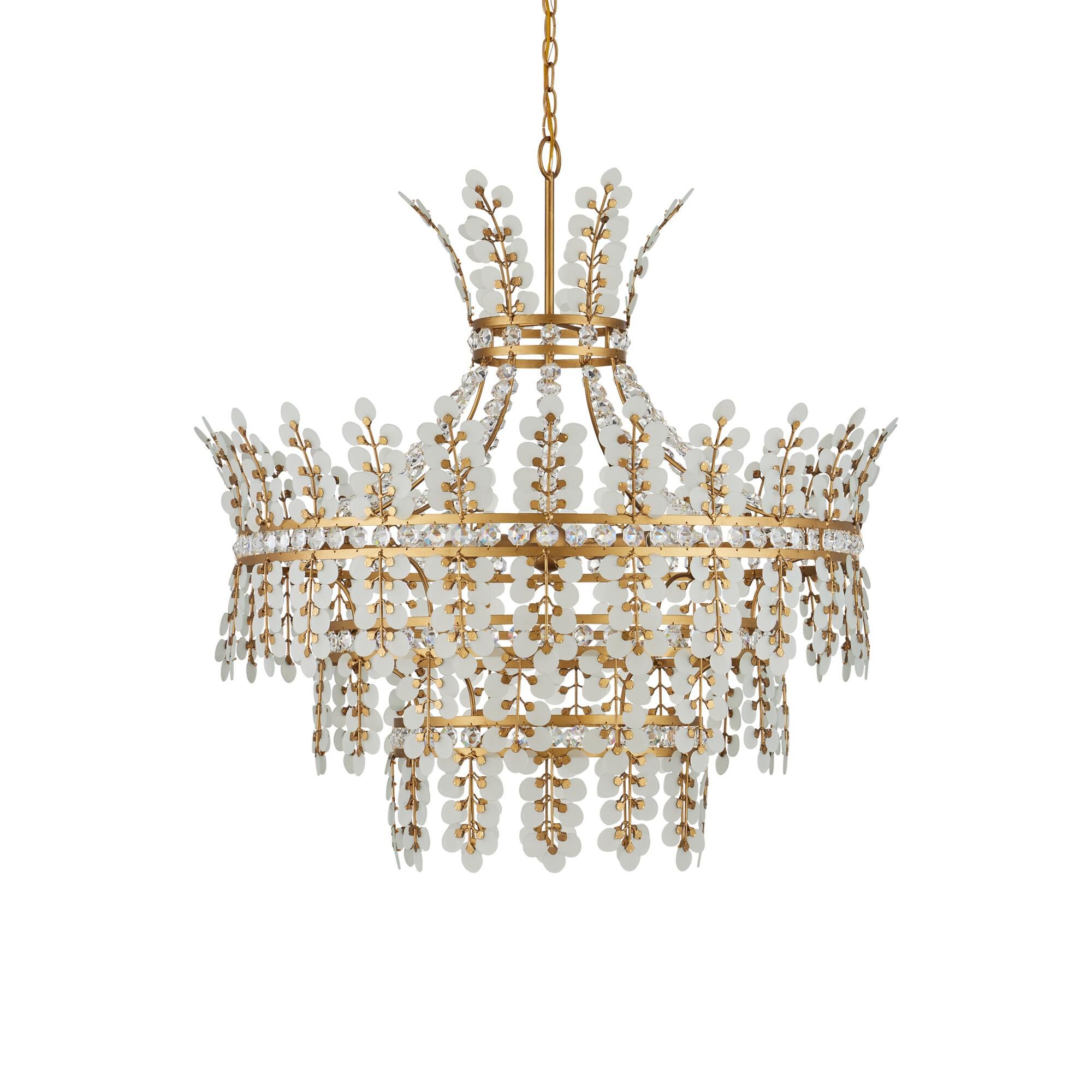 Shown in Frosted, Clear and Brass finish