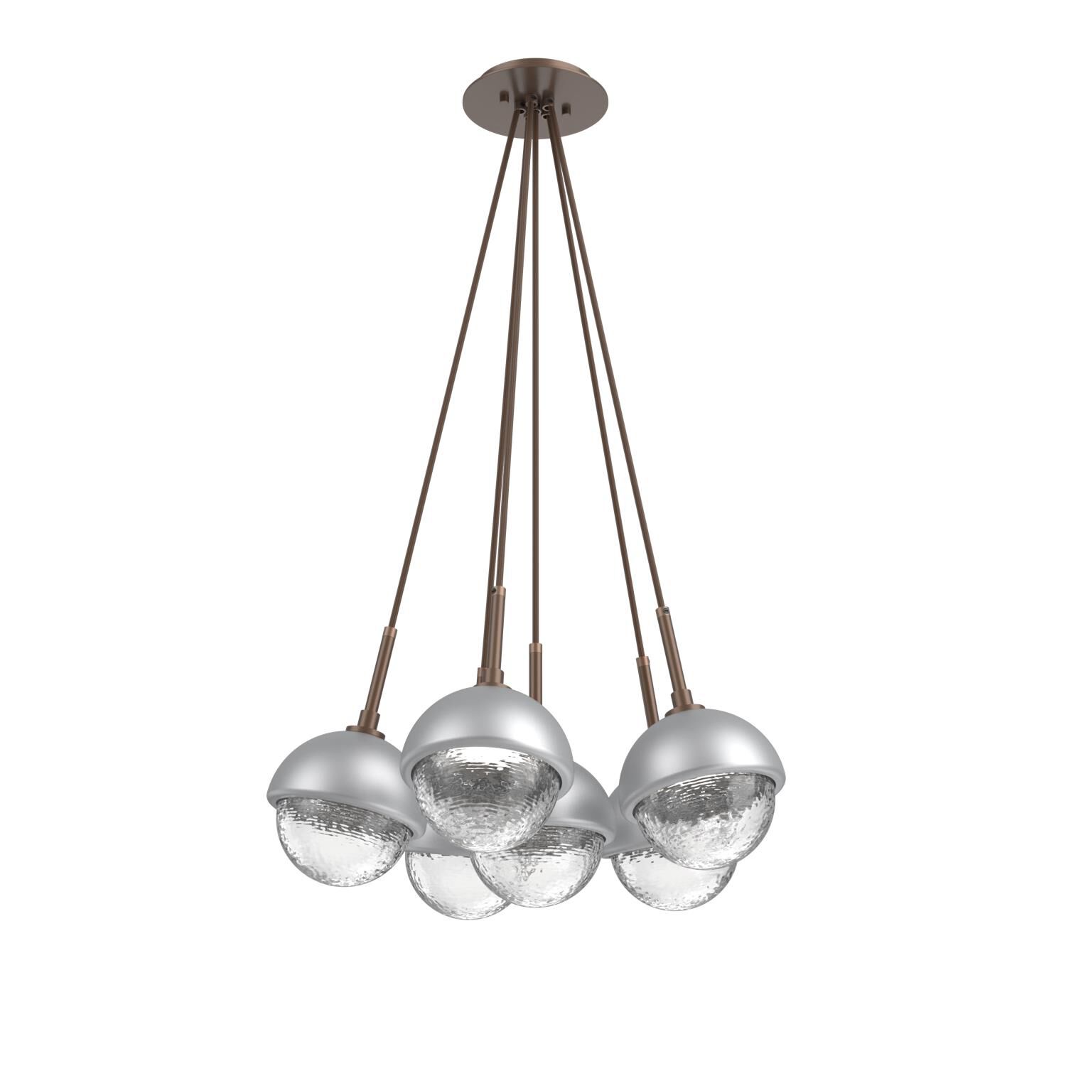 Shown in Burnished Bronze finish and Clear glass and Classic Silver accent