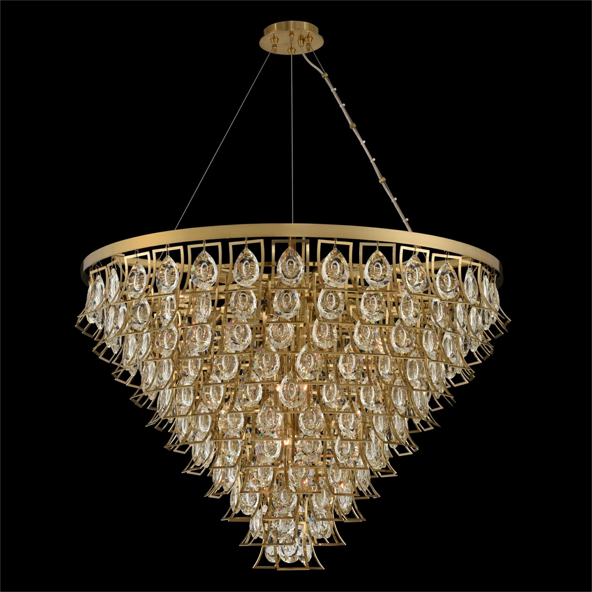 Shown in Brushed Brass finish and Firenze Clear crystal