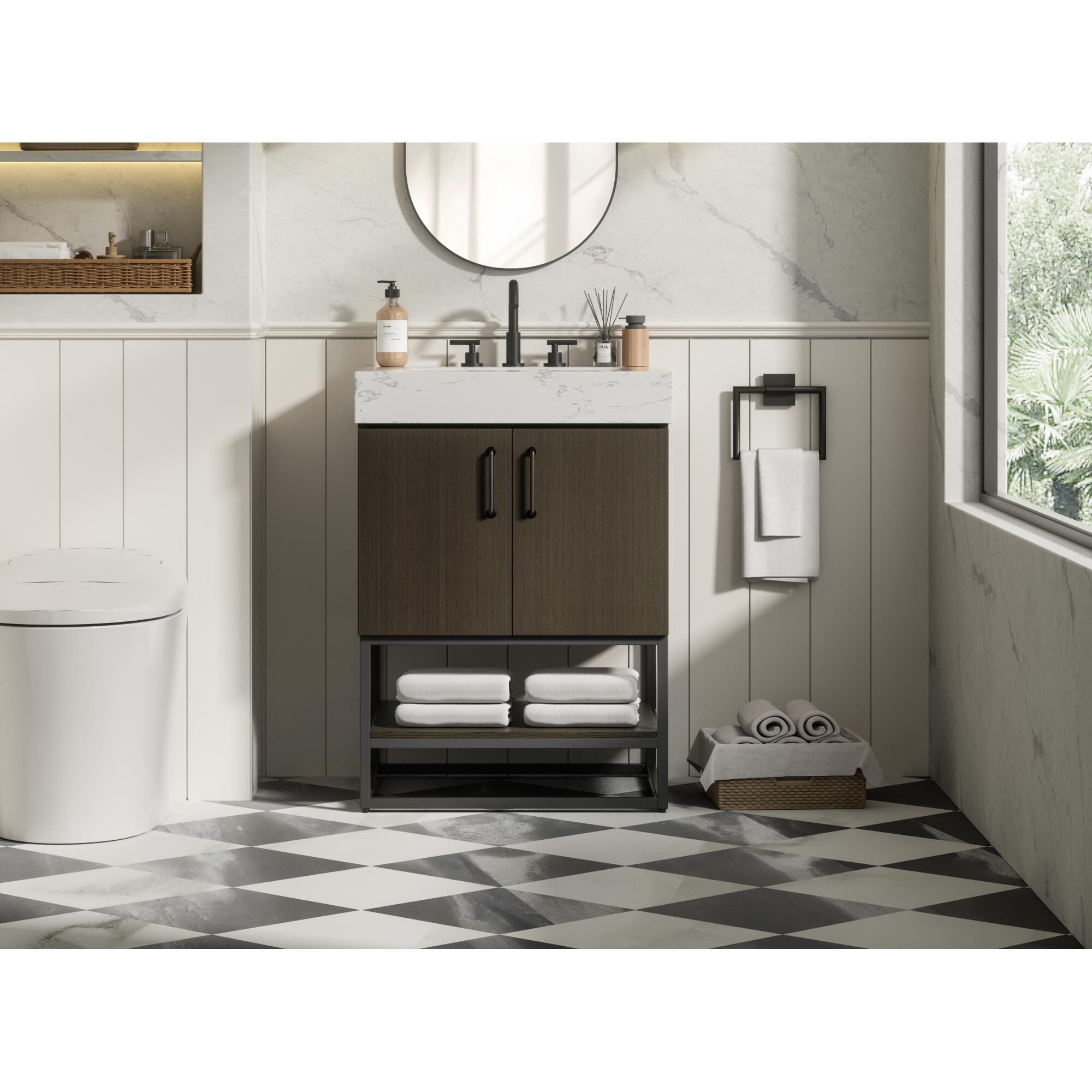 Shown in Mocha Brown finish