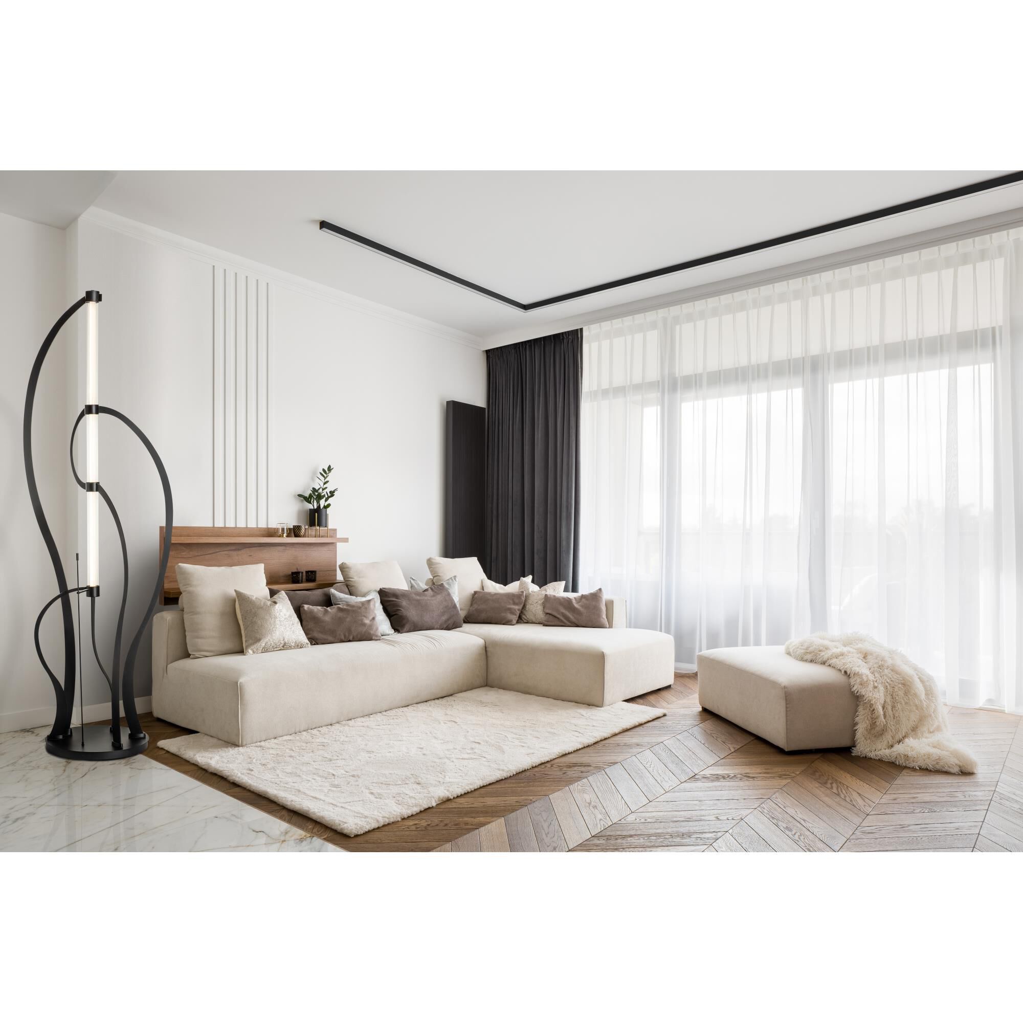 Custom 8 Foot Tall Pulse Floor Lamp by Hubbardton Forge