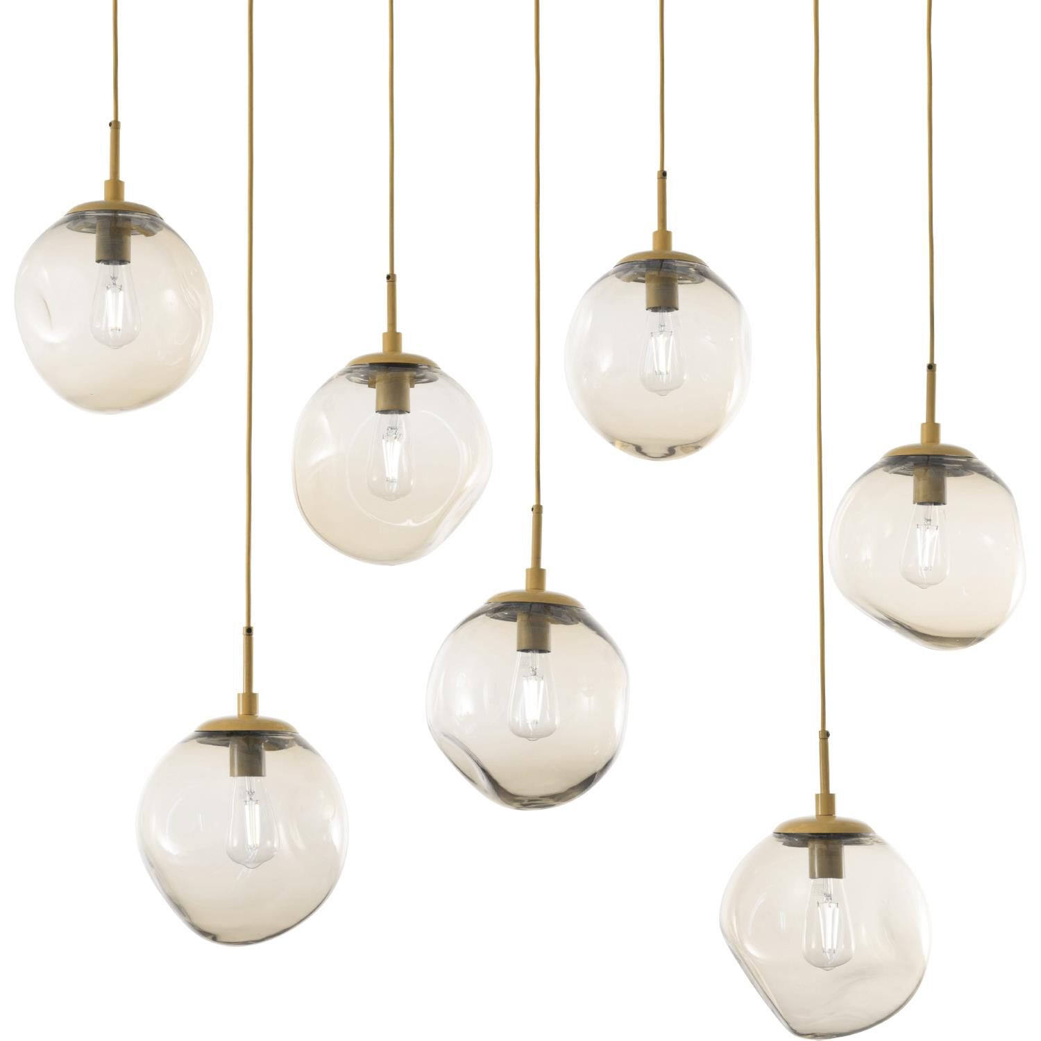 Levi Wilson Nebula 50 Inch 7 Light Linear Suspension Light by Hammerton Studio