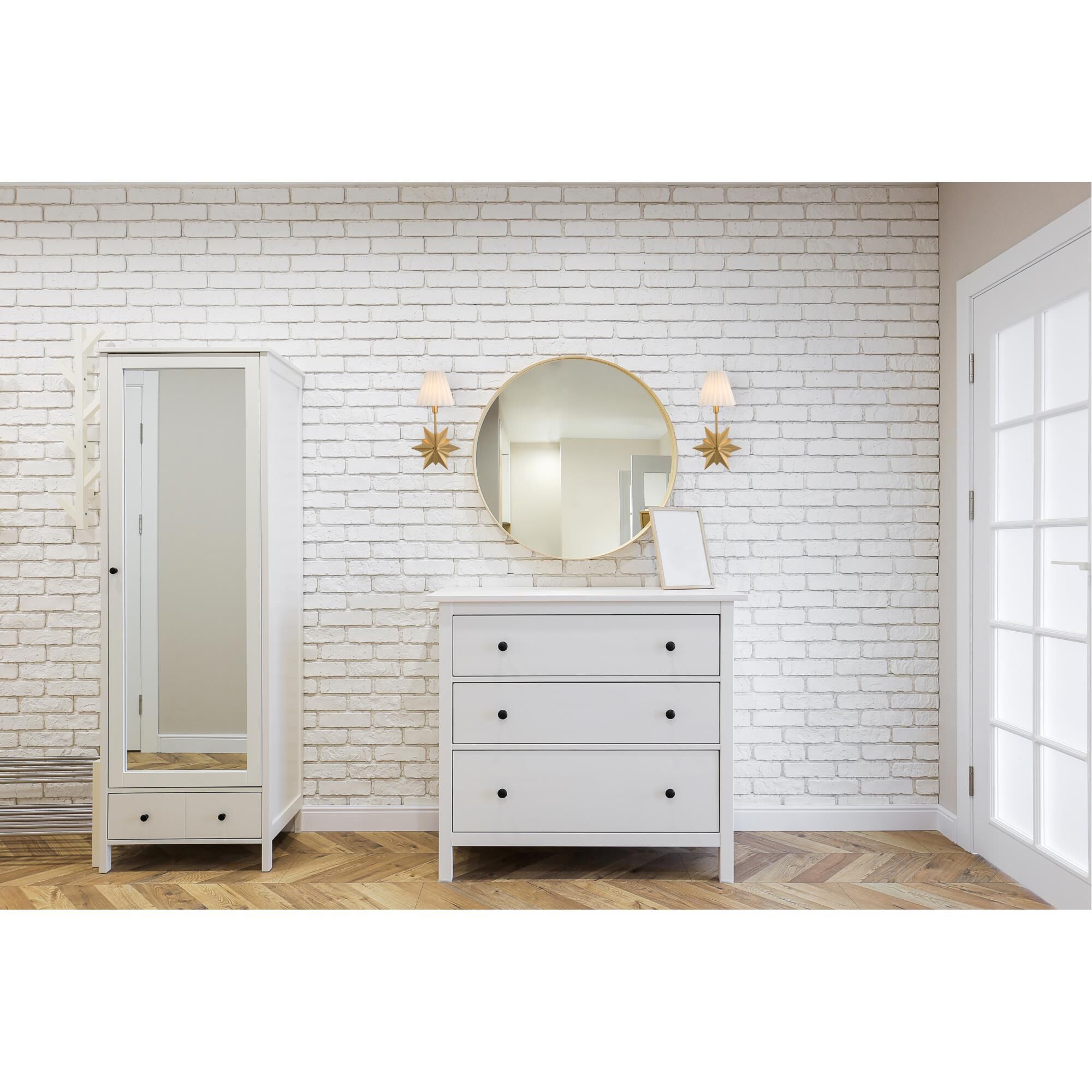 Shown in Warm Brass finish