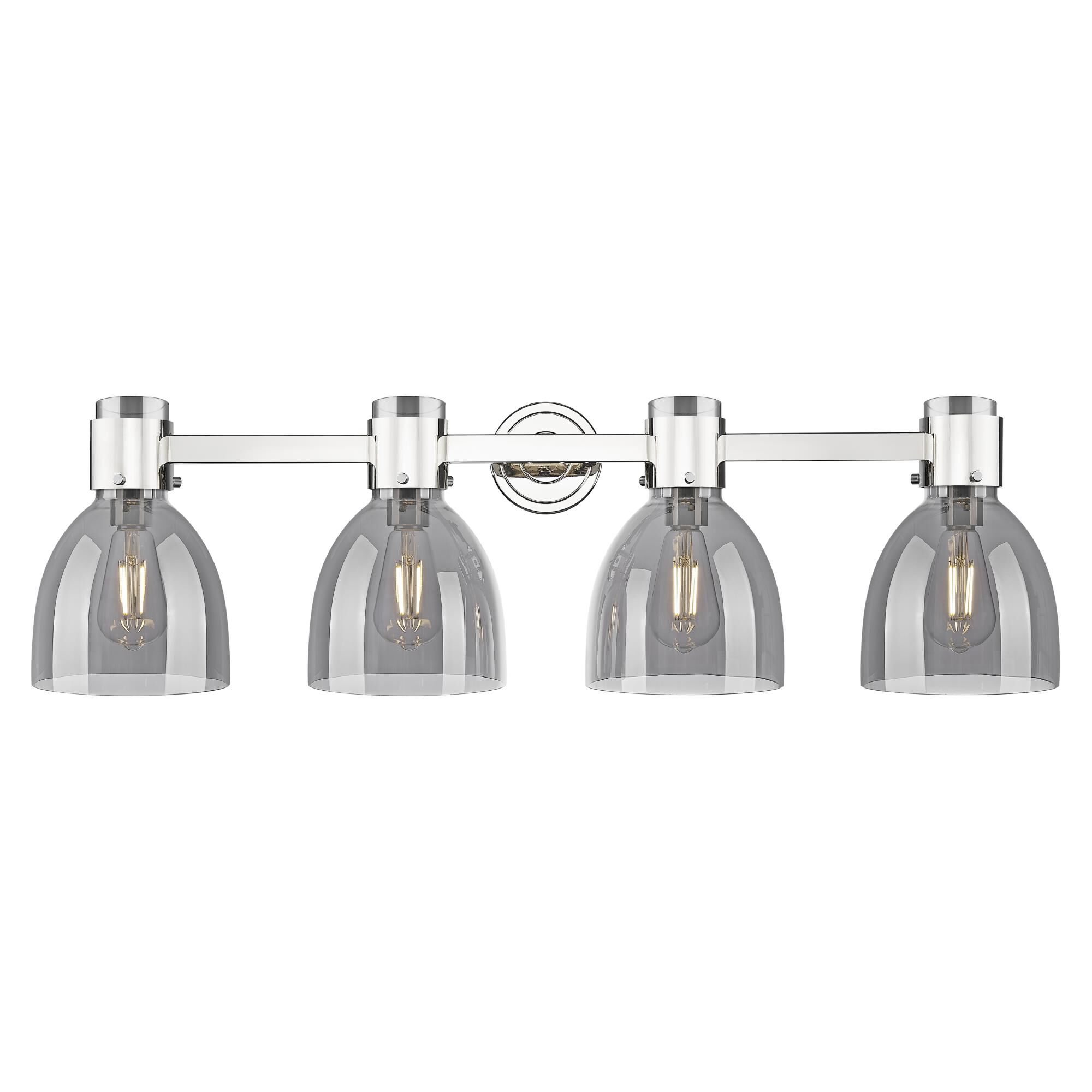 Shown in Polished Nickel finish and Light Smoke glass