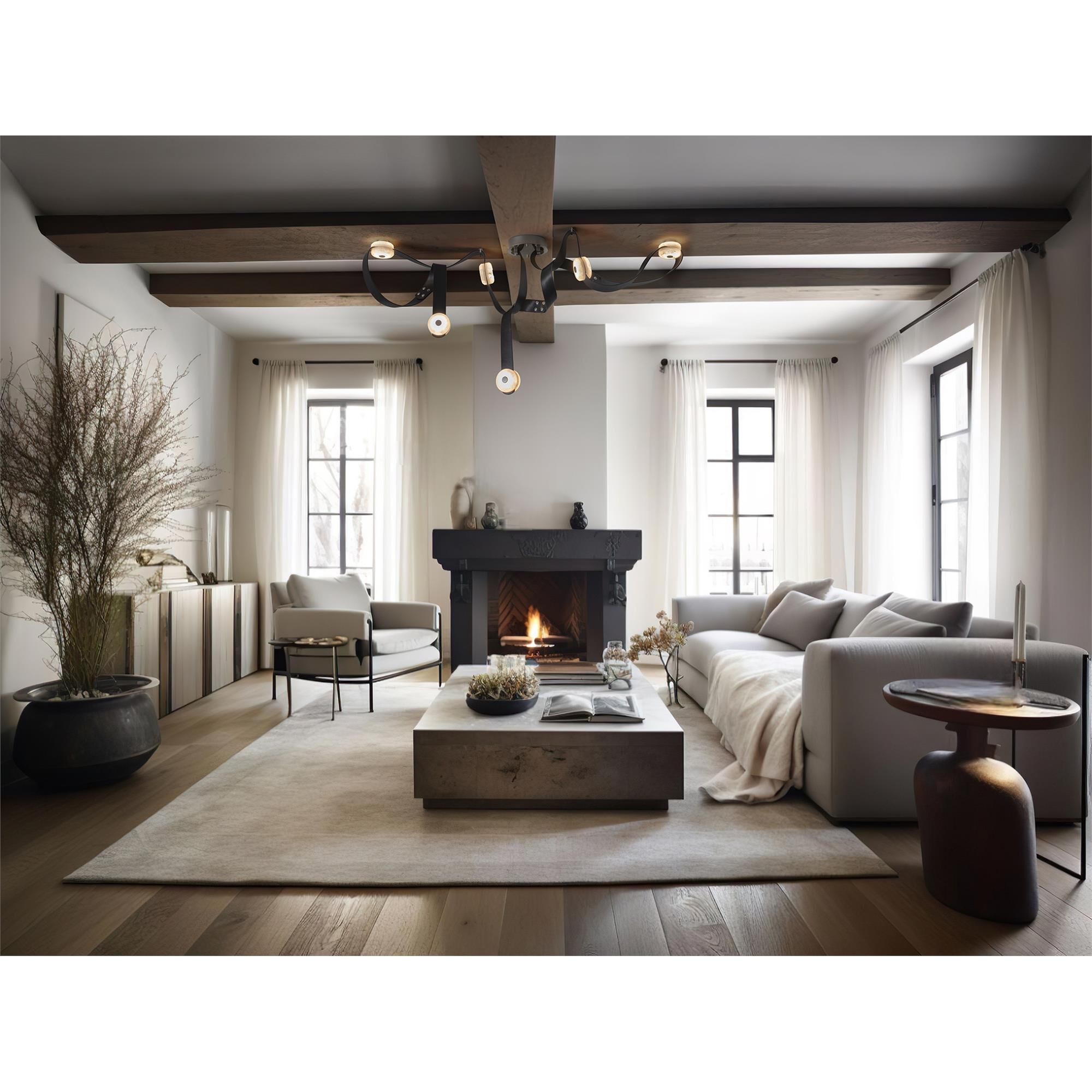 Snaps 58 Inch Multi Light Pendant by Hubbardton Forge
