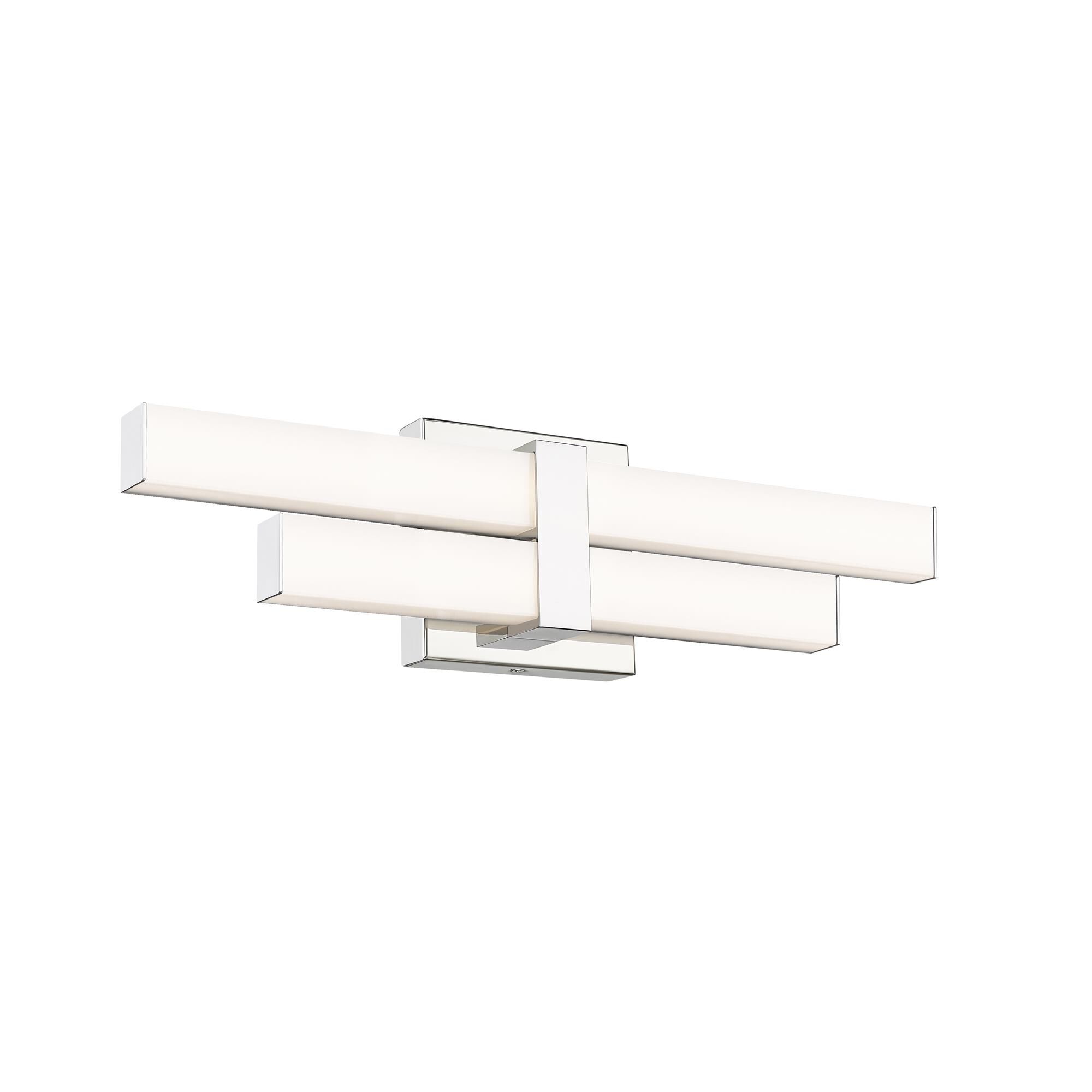 Shown in Chrome finish and Frosted glass and Frosted shade