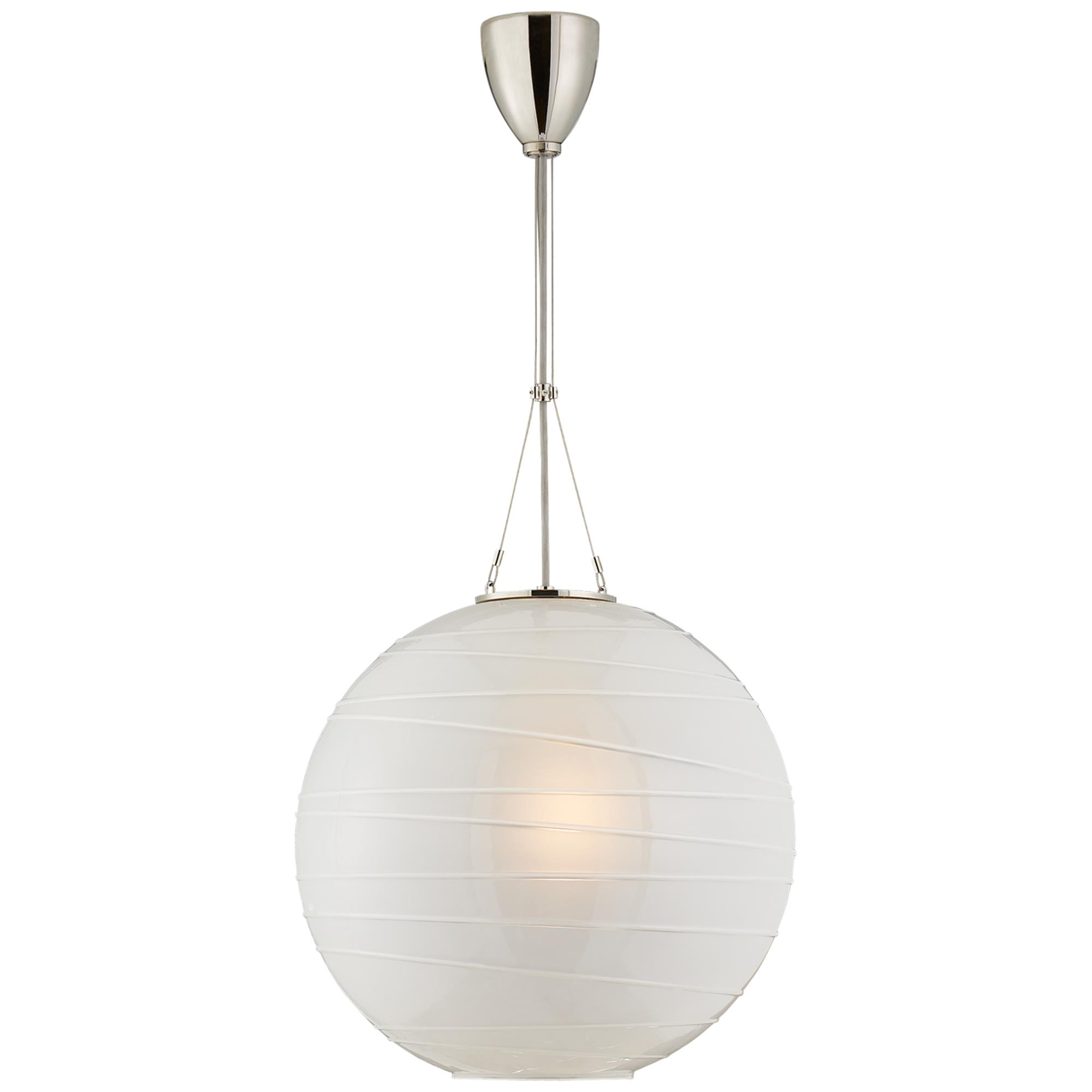 Shown in Polished Nickel finish and Frosted glass