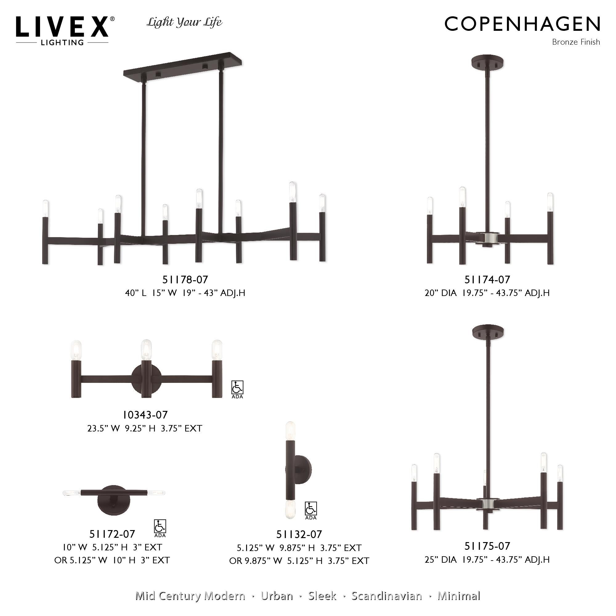 Copenhagen 5 Light Chandelier by Livex Lighting