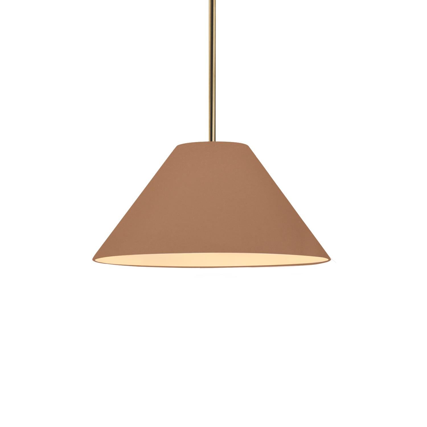 Shown in Antique Brass finish and Adobe shade