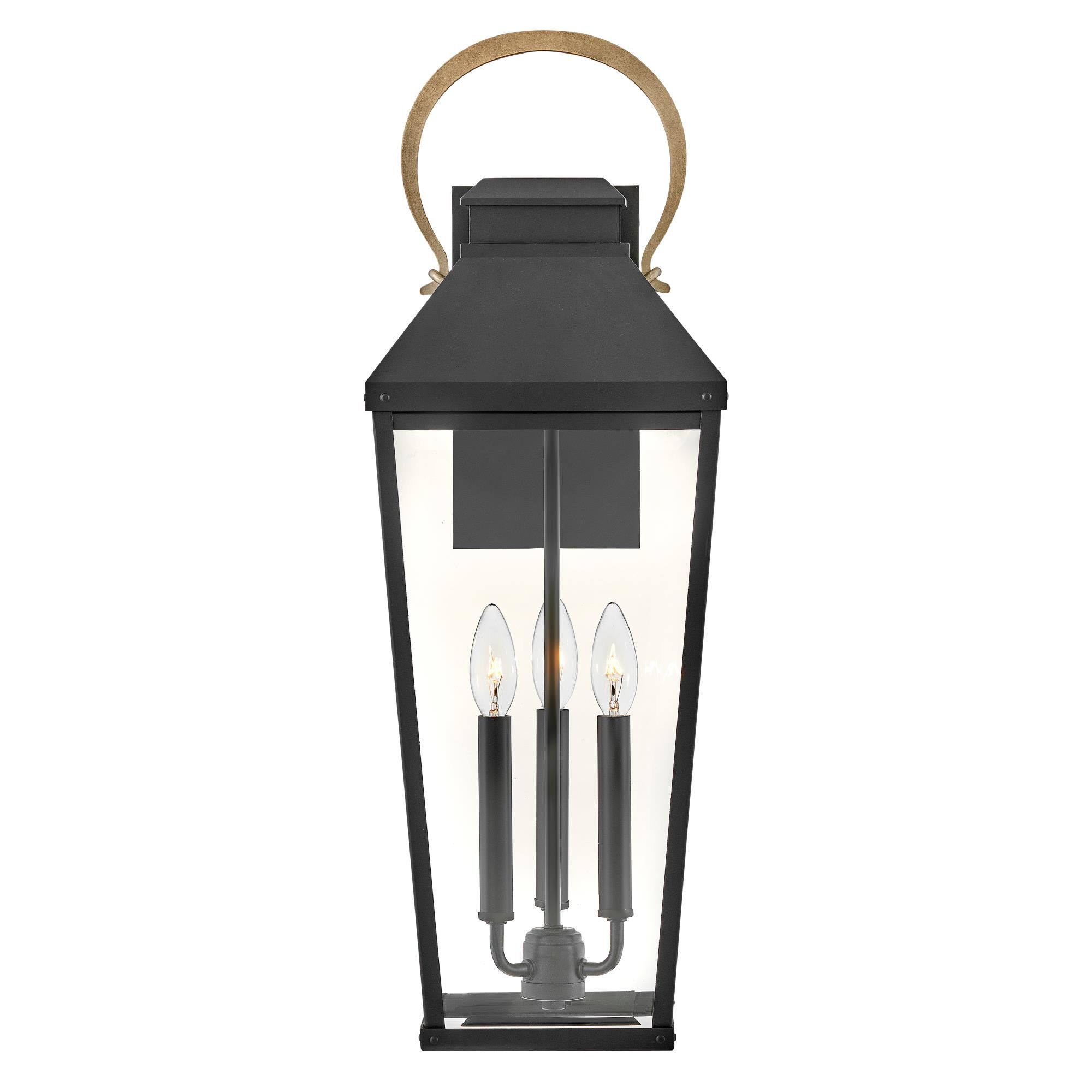 Shown in Black with Burnished Bronze Accents finish and Clear Beveled glass