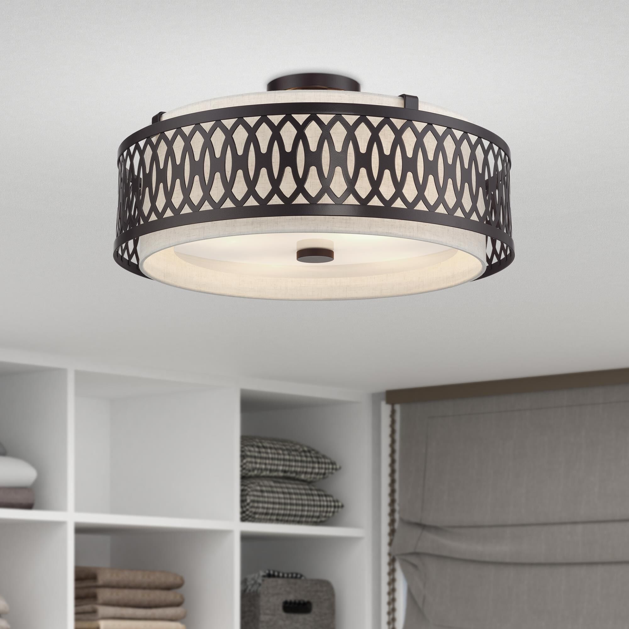 Vistaview 21 Inch Semi Flush Mount by Livex Lighting