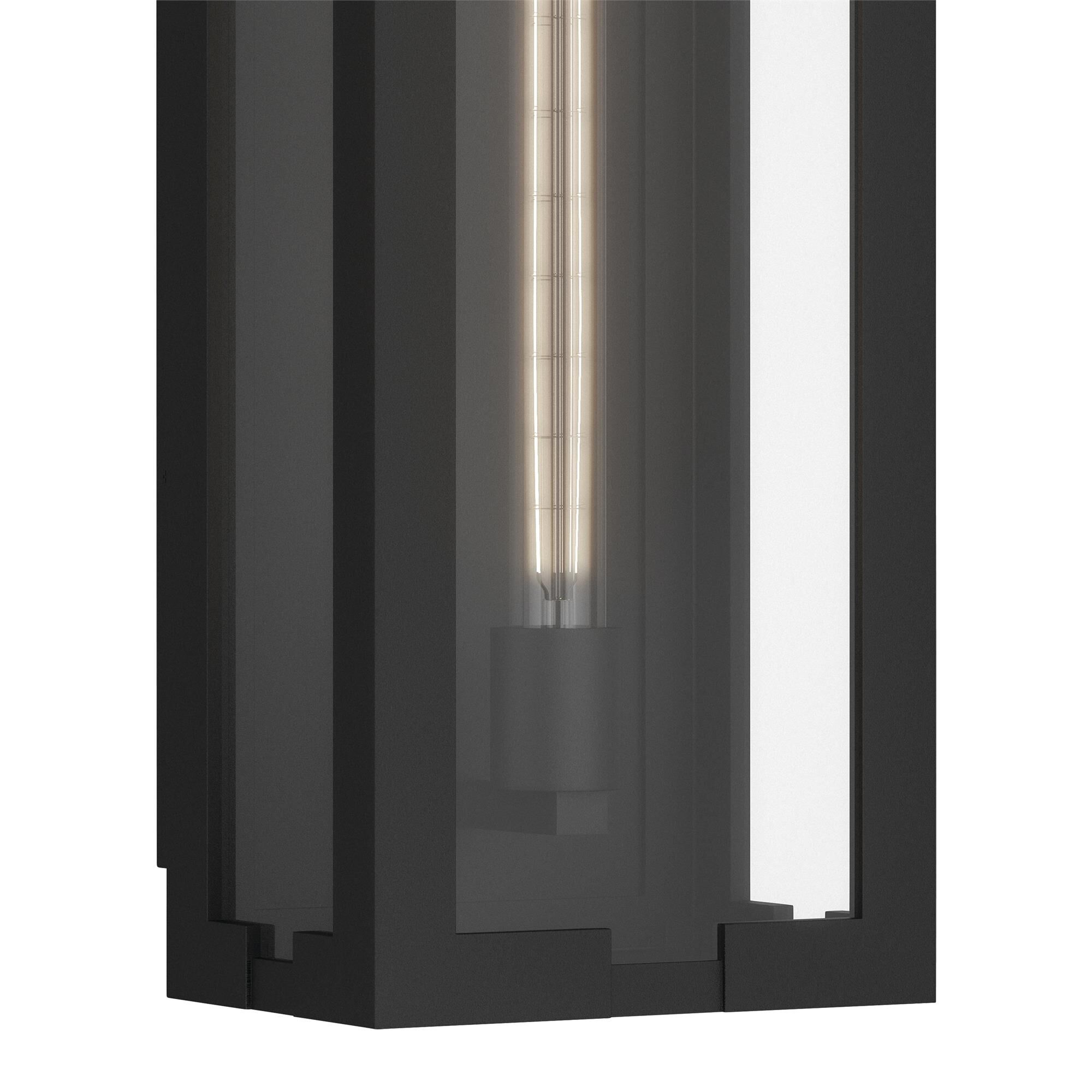 Shown in Textured Black finish and Clear glass