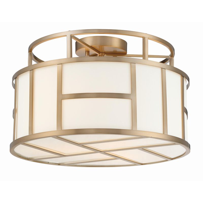 Libby Langdon Danielson 17 Inch 3 Light Semi Flush Mount by Crystorama