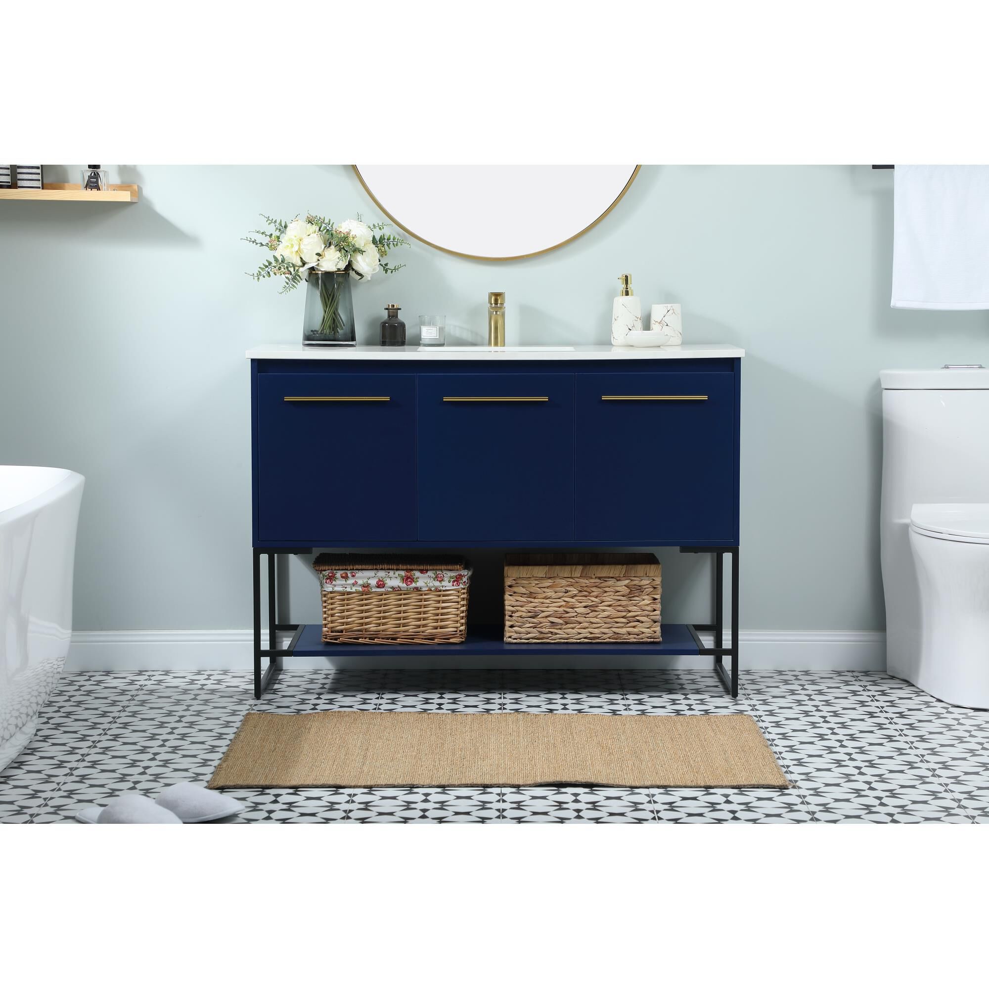 Shown in Blue finish