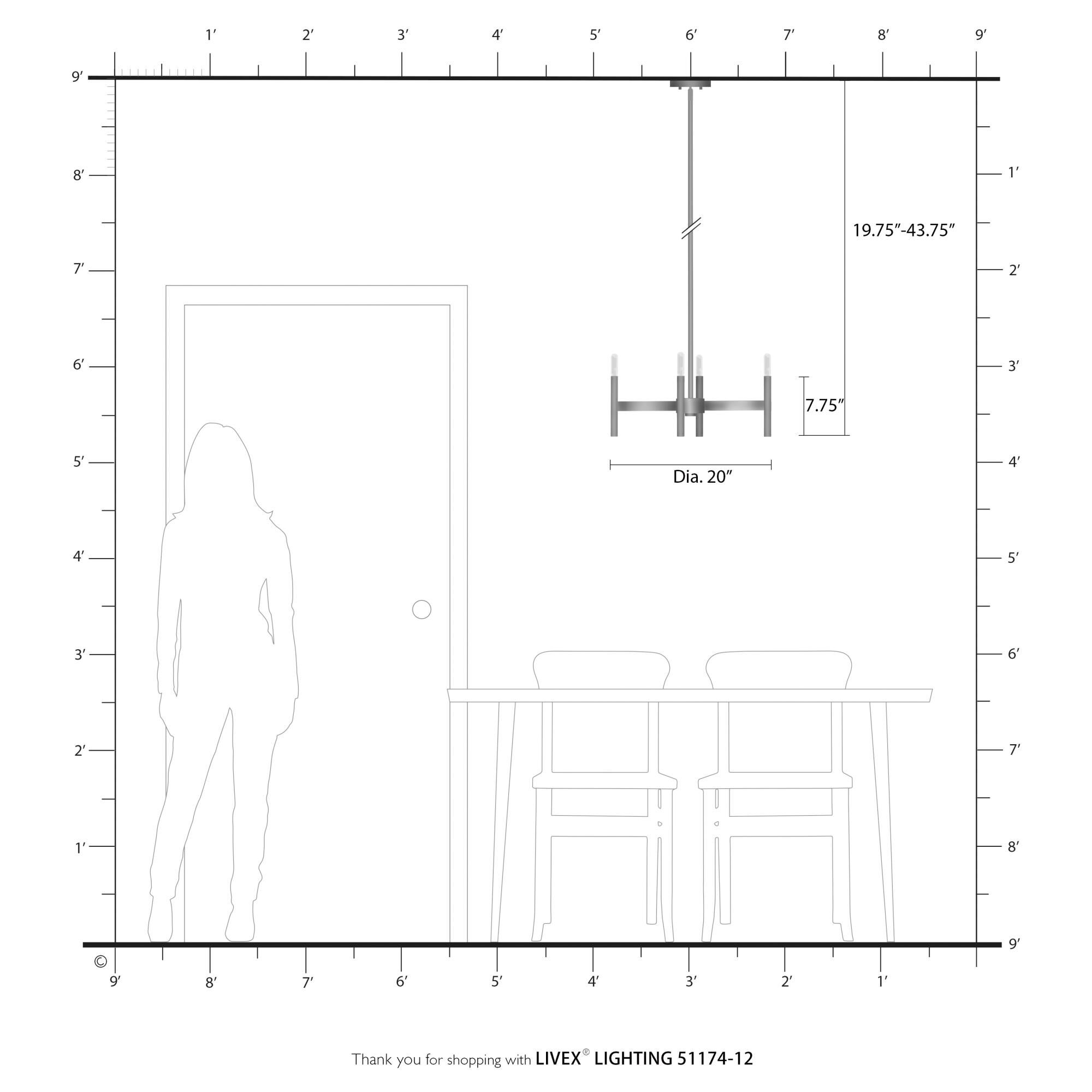 Copenhagen 4 Light Mini Chandelier by Livex Lighting
